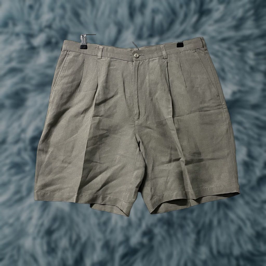 Perry Ellis Perry Ellis Portfolio Shorts Chinos Men 36 Tan Size 36 Regular Belted Linen Blend Solid Vintage-Free Golf Casual Travel Walking Shirt? Size US 36 / EU 52 - 1 Thumbnail