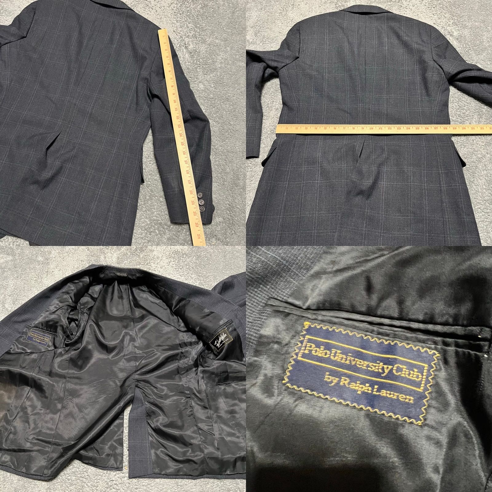 Polo Ralph Lauren VINTAGE Ralph Lauren Polo Blazer University Club Mens 40 Gray Plaid Coat Regular Size Mens Size US L / EU 52-54 / 3 - 8 Thumbnail