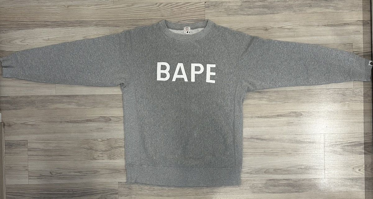 Bape × Vintage 🔥 Rare Grey BAPE Sweatshirt 🔥 Size US M / EU 48-50 / 2 - 1 Thumbnail
