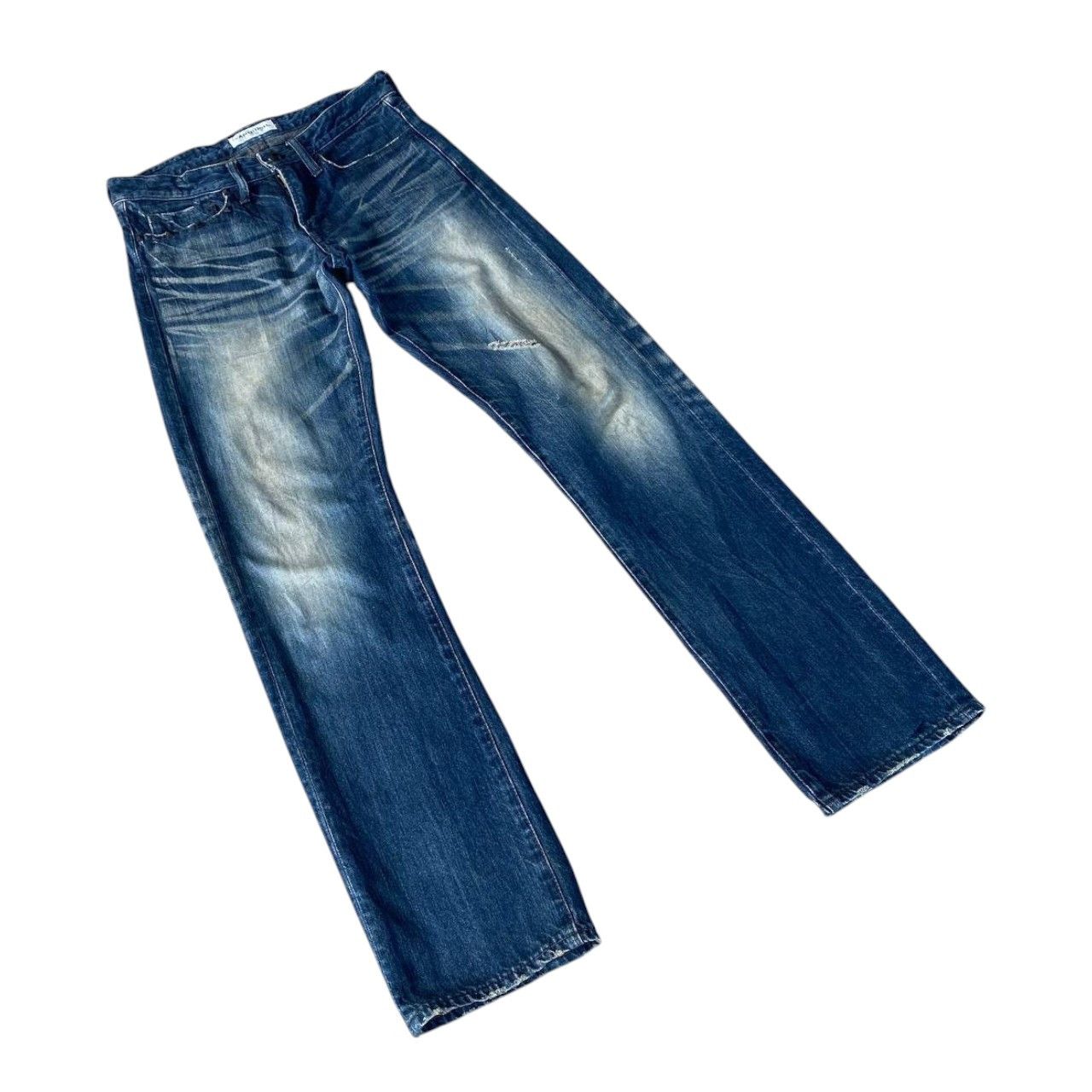 Ryoko Rain RYO ISHIKAWA BY VANQUISH TOKYO JAPAN DISTRESSED BLUEWASH Size US 28 / EU 44 - 9 Thumbnail
