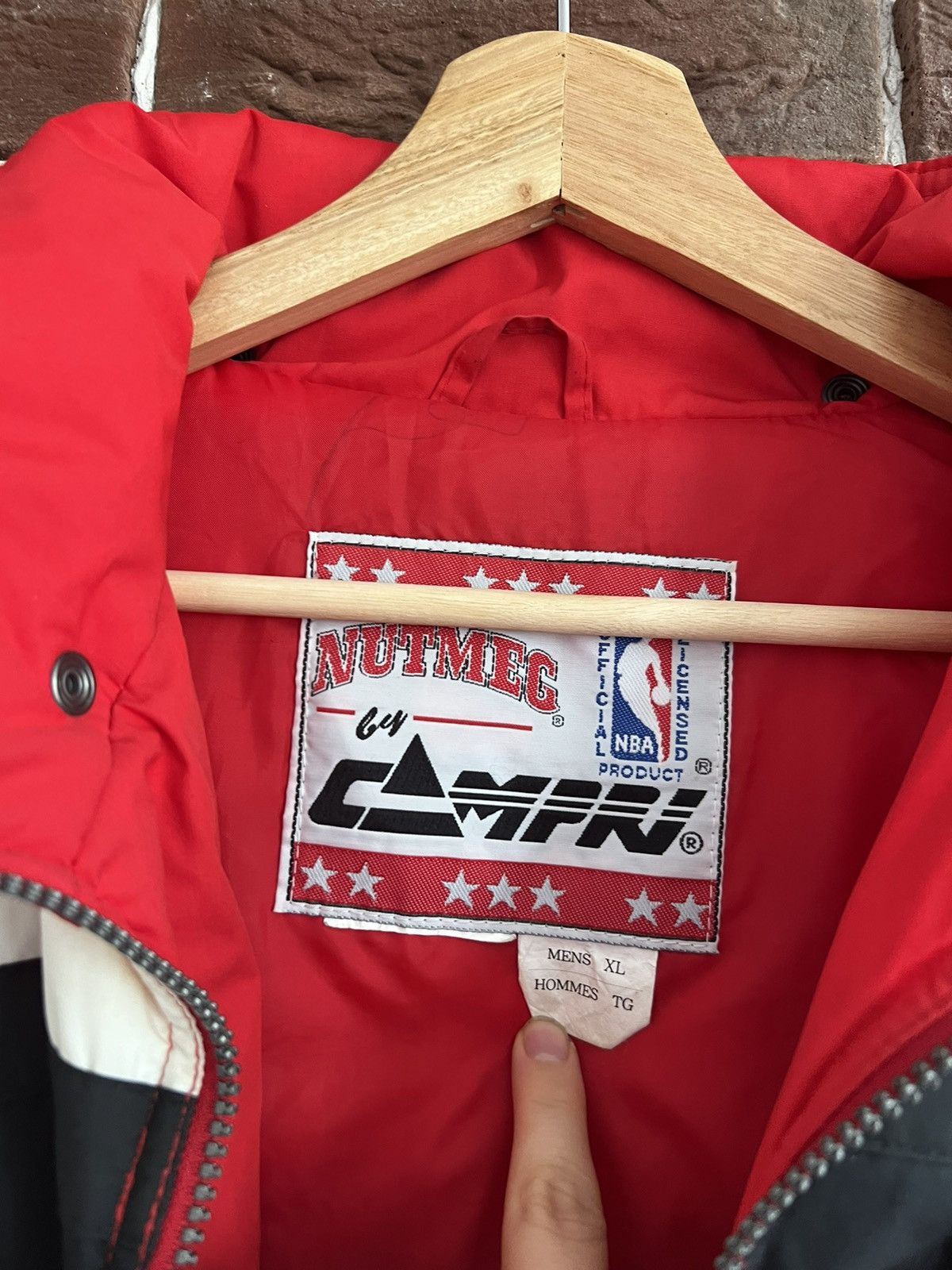 NBA Vintage 90s Nutmeg Campri Atlanta Hawks NBA Satin Jacket Size US XL / EU 56 / 4 - 5 Thumbnail