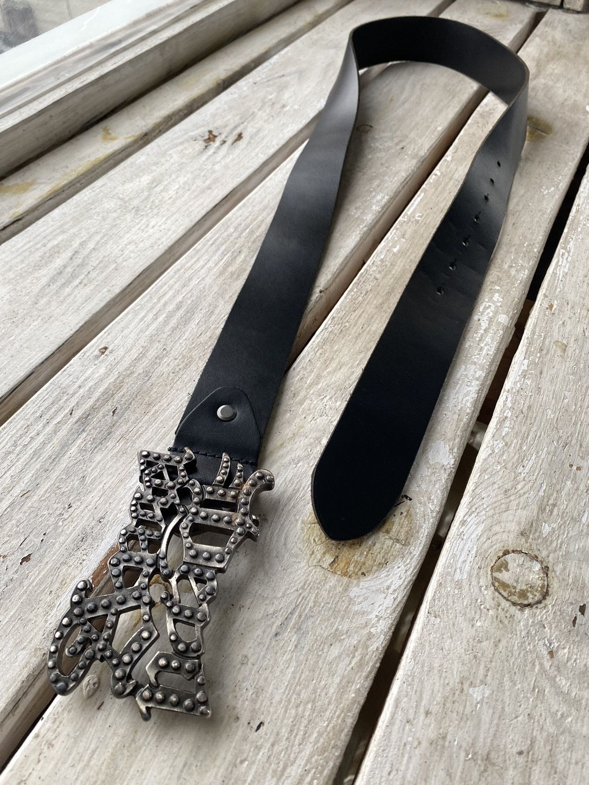 B.B. Simon × Hysteric Glamour × Japanese Brand Vintage Buckle Leather Belt Angels Devils Y2K Size ONE SIZE - 2 Thumbnail