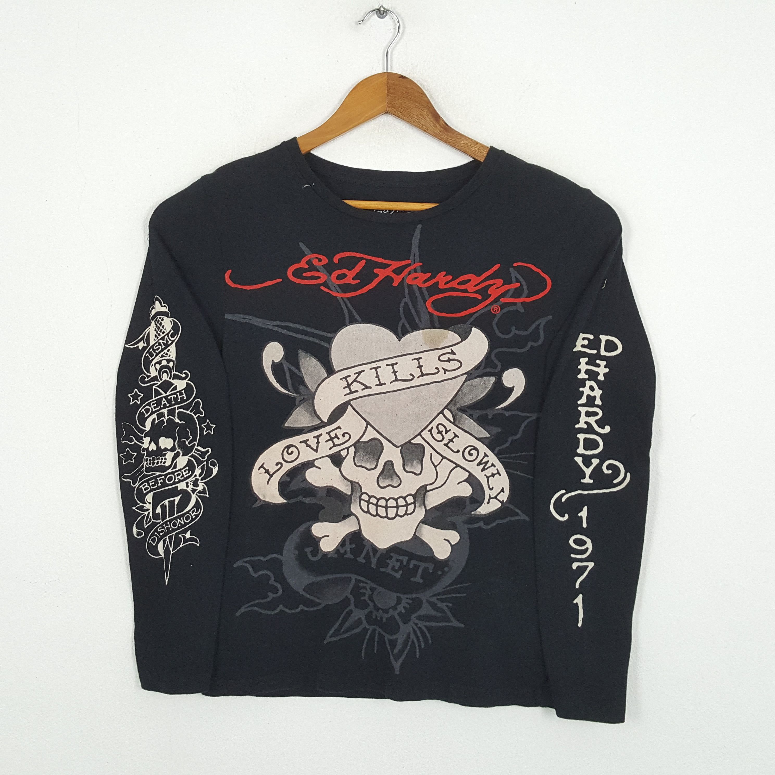 Christian Audigier × Ed Hardy × Vintage Vintage ED-HARDY by CHRISTIAN AUDIGIER Designer Brand Tees Size US S / EU 44-46 / 1 - 1 Thumbnail