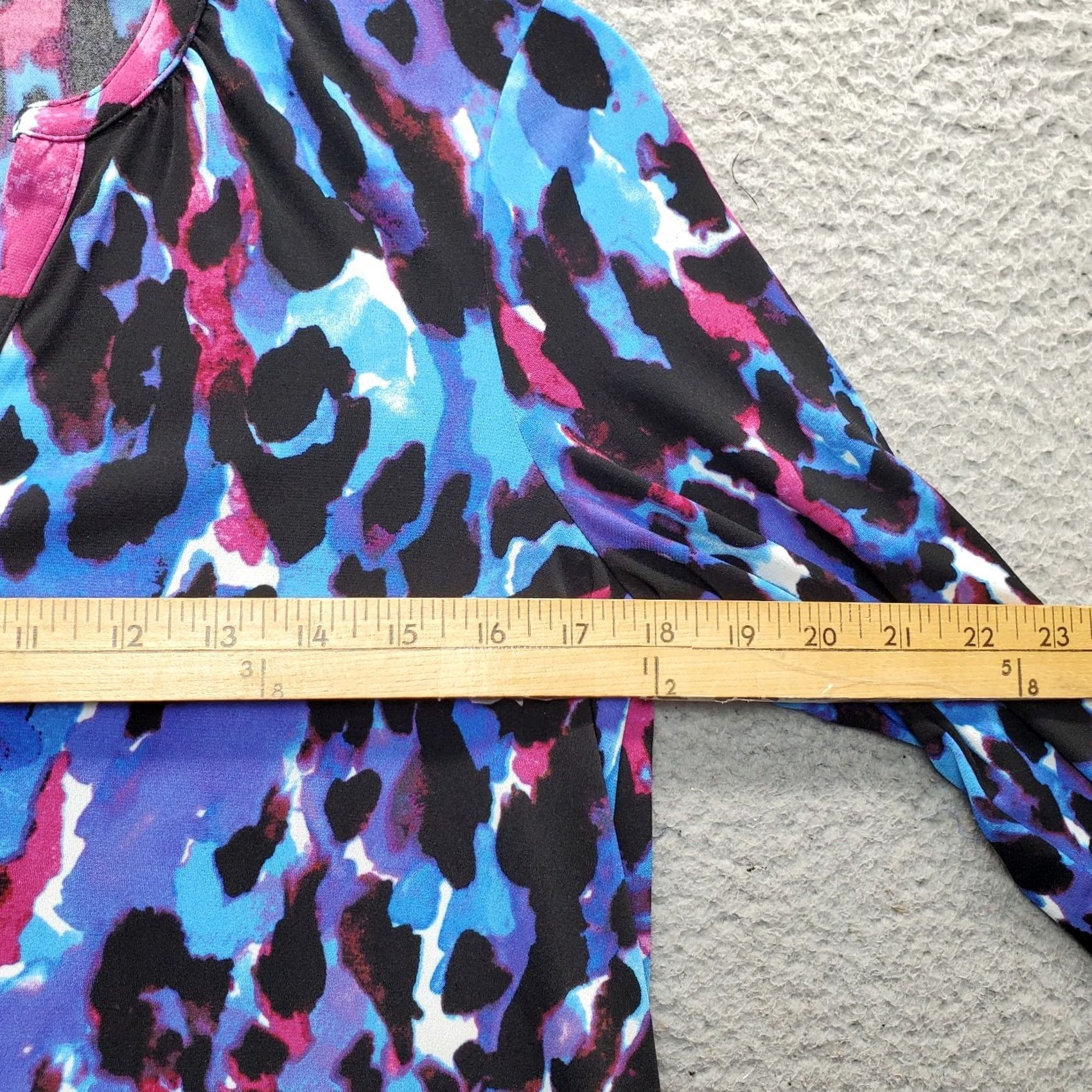 Vintage Dana Buchman Blouse Womens S Leopard Print Knot Hem Button Front Shirt Size S / US 4 / IT 40 - 4 Thumbnail