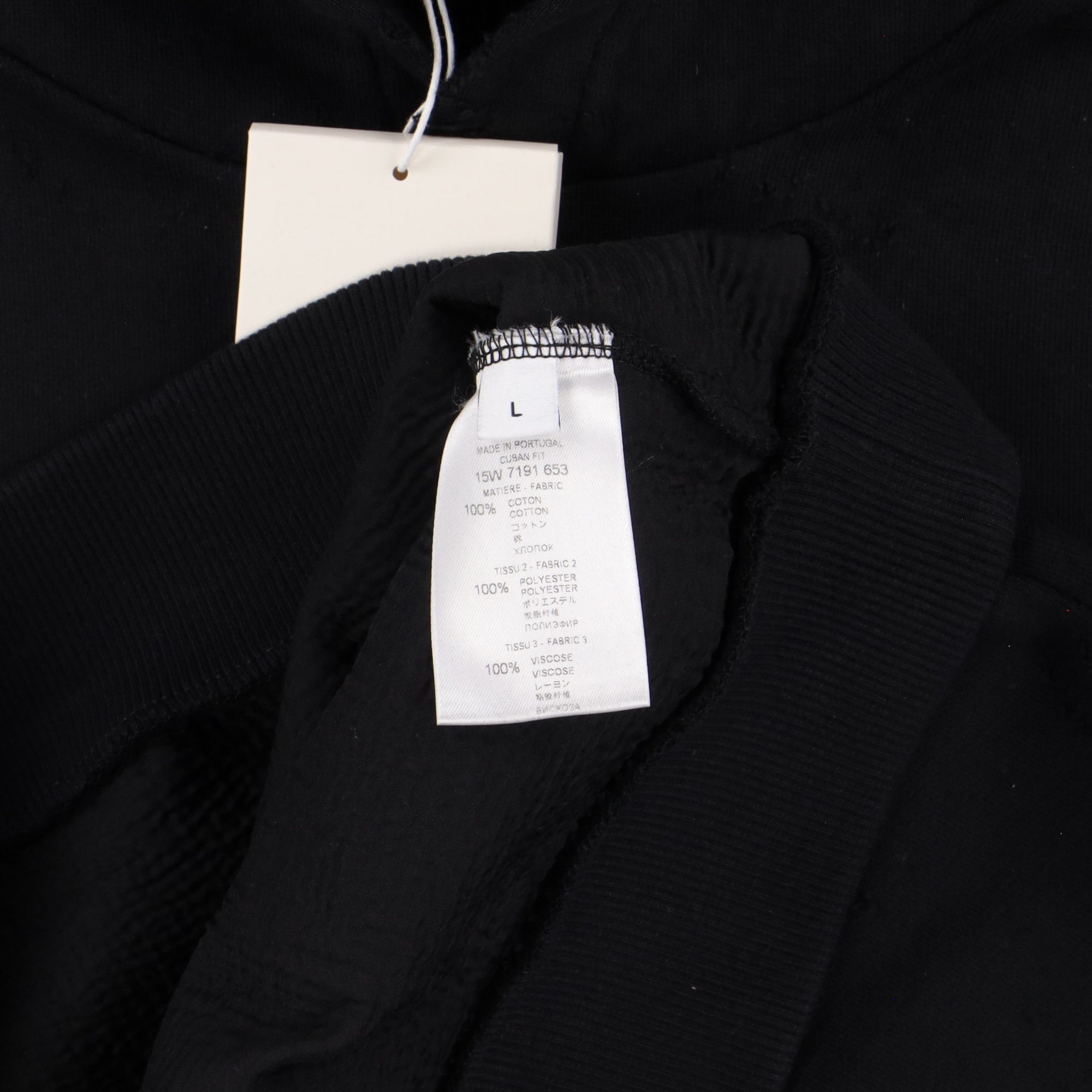 Givenchy Black Destroyed Logo Hoodie Size US L / EU 52-54 / 3 - 6 Thumbnail