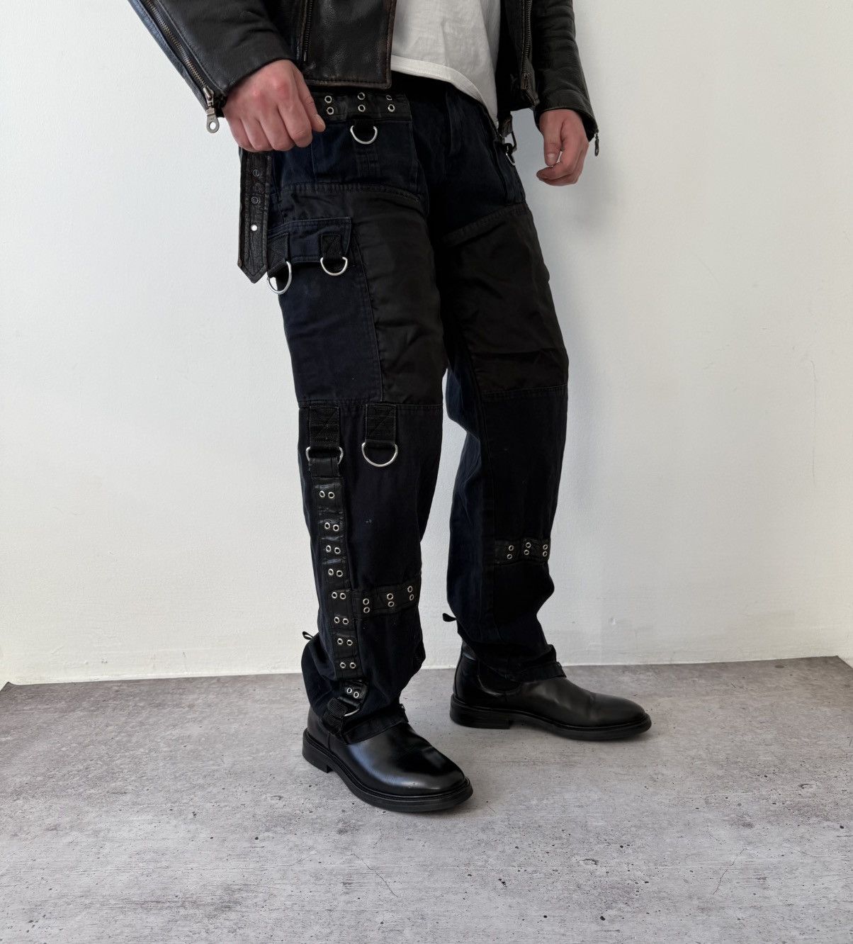 Other Archive S.D.L. Cyber Goth Bondage Pants Vintage Y2K Punk Size US 33 - 2 Thumbnail