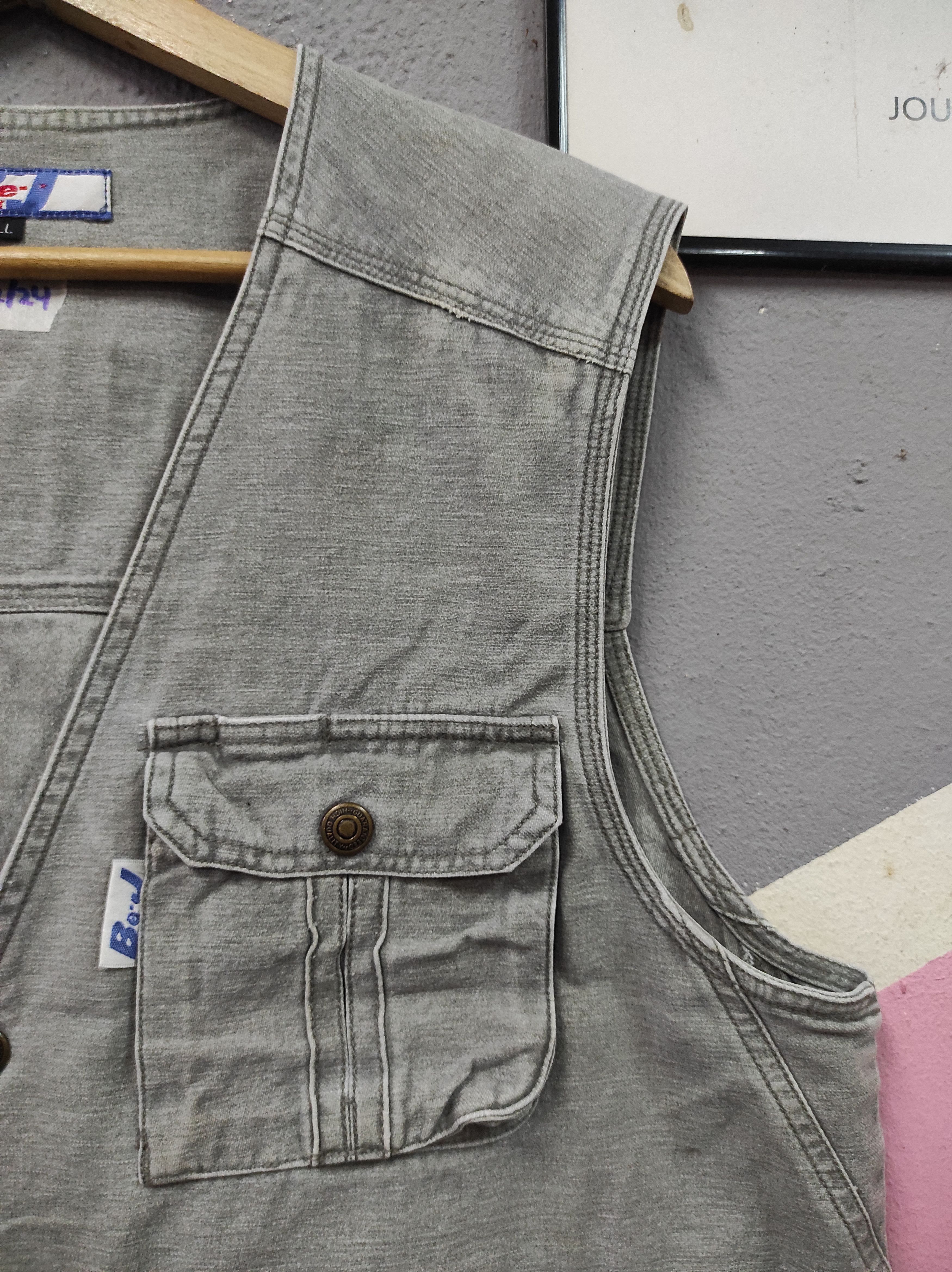 Japanese Brand BE-J WORKGEAR MULTI POCKET VEST SLEEVELESS WORKWEAR Size US L / EU 52-54 / 3 - 3 Thumbnail