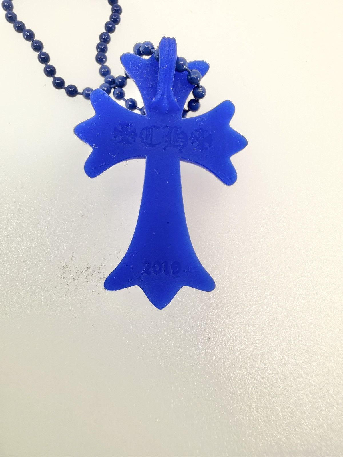 Chrome Hearts Chrome Hearts Silichrome Blue Cross Necklace Size ONE SIZE - 2 Thumbnail