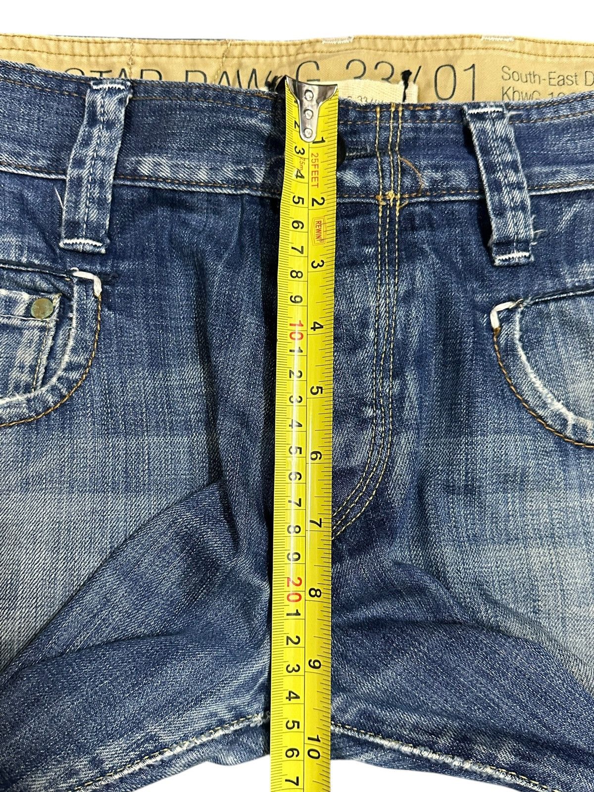 G-Star Vintage Japanese G Star Raw Blue Wash Distress Loose Jeans Size US 32 / EU 48 - 15 Thumbnail
