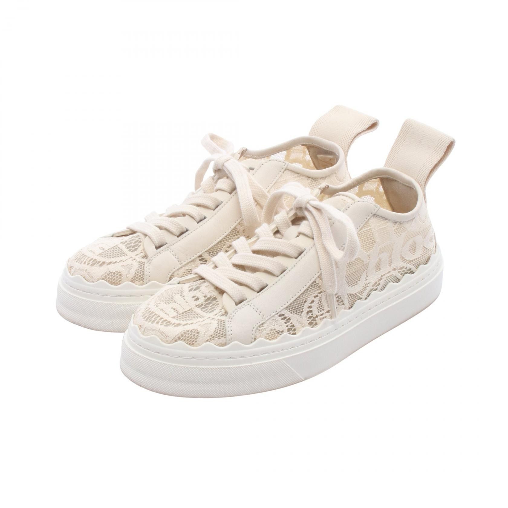 Chloe Chloe Chloe Lauren Leather Fabric Sneakers Leather Shoes DUTY FREE for USA Size ONE SIZE - 1 Thumbnail