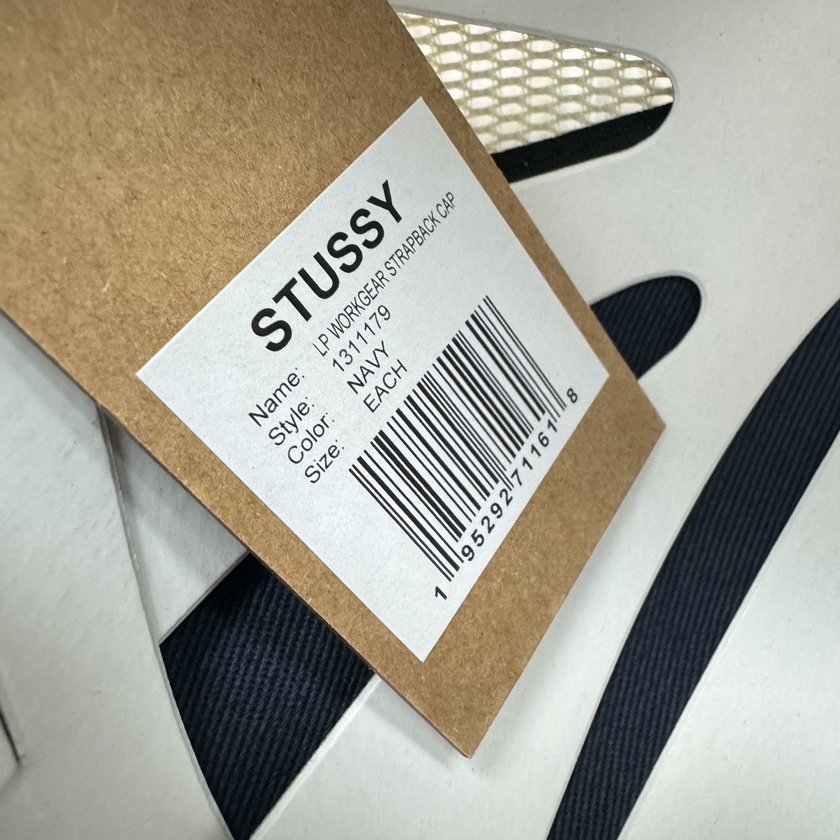 Stussy Stussy Low Pro Workgear Strapback Navy Trucker Mesh Hat Size ONE SIZE - 8 Thumbnail