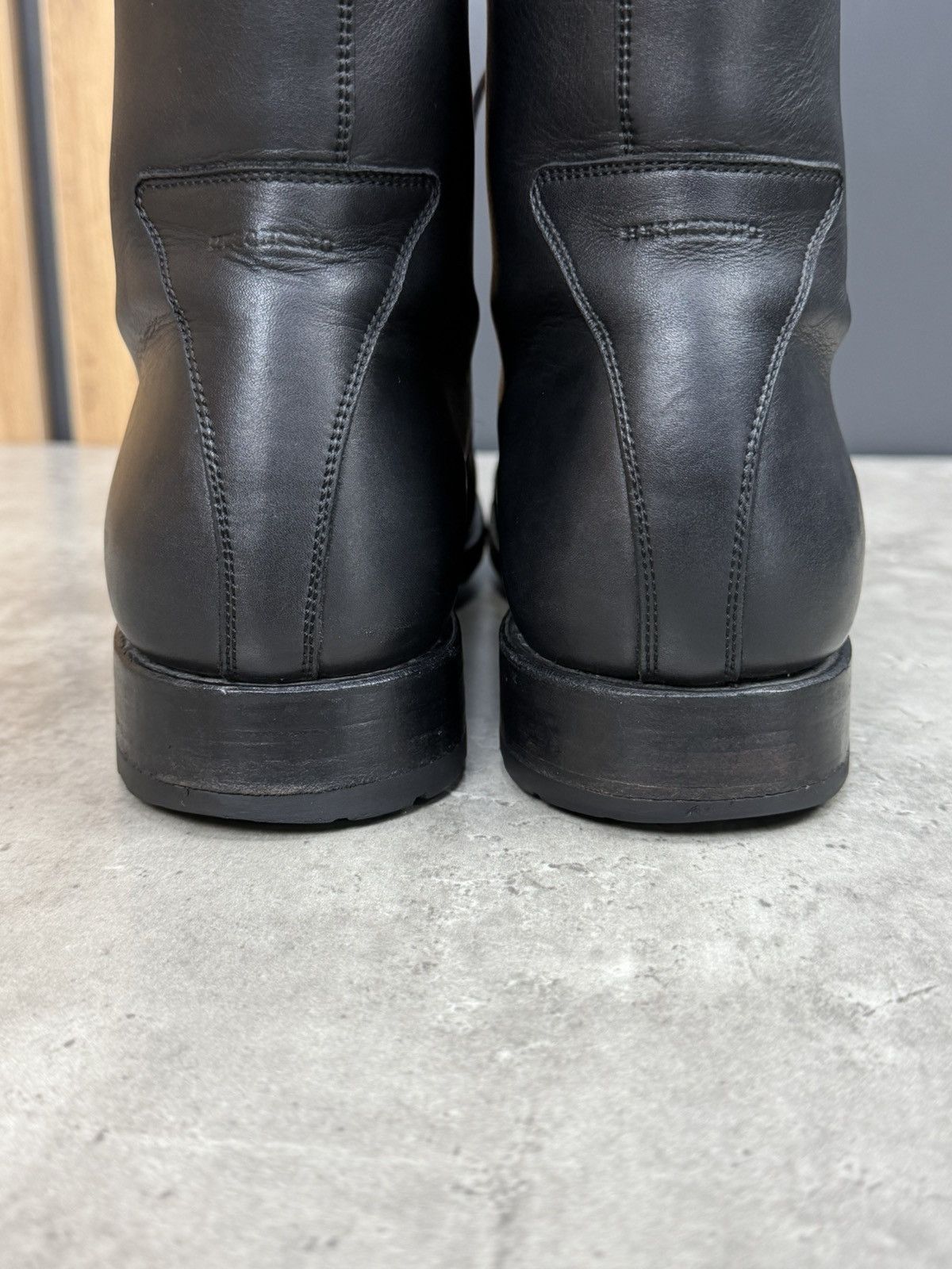 Heschung Heschung Black Leather Cap Toe Lace Up Ankle Boots Size 9 Size US 10 / EU 43 - 12 Thumbnail