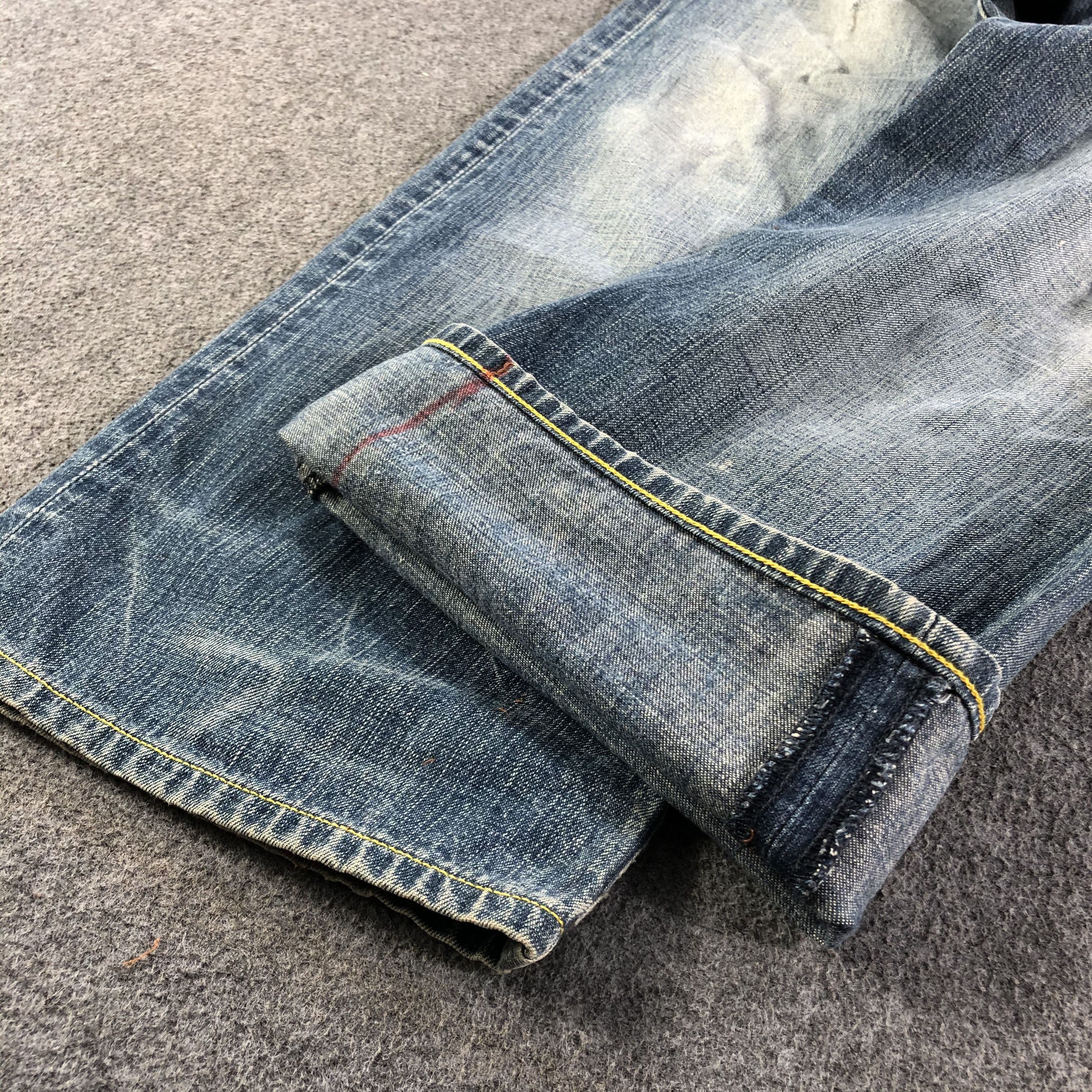 Japanese Brand Etienne Ozeki Jeans Faded Blue Denim -J2733 Size US 35 - 6 Thumbnail