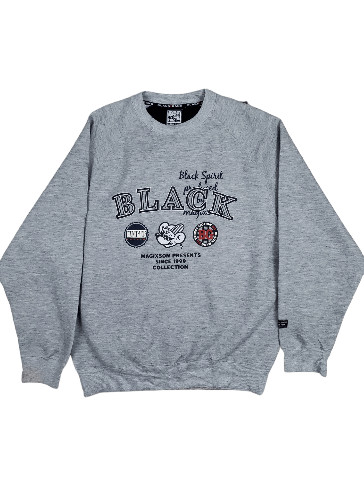 Vintage Vintage 90s Black Gang Rats Crewneck Size US L / EU 52-54 / 3 - 1 Thumbnail