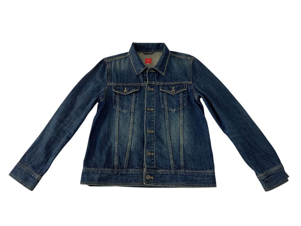 Japanese Brand Indigo Avail Denim Jacket Double Pocket Western Style Size M / US 6-8 / IT 42-44 - 1 Thumbnail