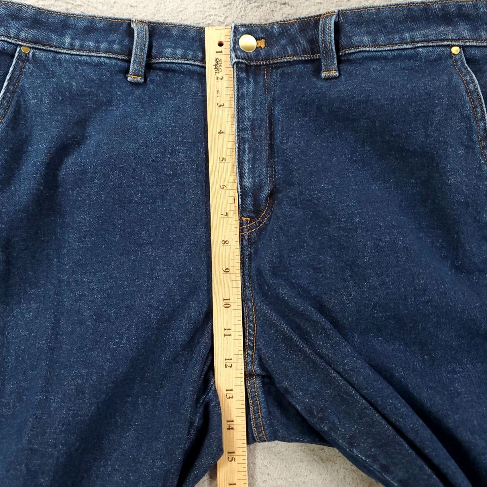 Talbots Talbots Slim Straight Ankle Jeans Womens Size 16 Dark Blue Wash Slimming Stretch Denim 5-Pocket Inseam 27in Size 38" / US 16 / IT 52 - 3 Thumbnail