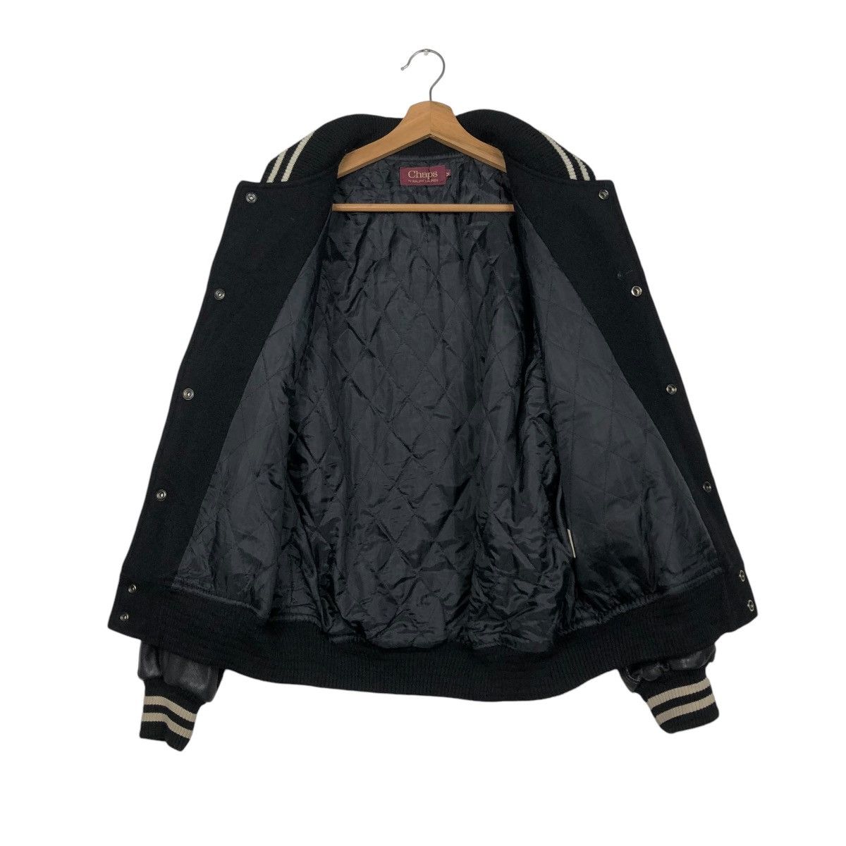 Ralph Lauren 🔥VINTAGE BOMBER JACKET LEATHER CHAPS RALPH LAUREN BIG LOGO Size US M / EU 48-50 / 2 - 15 Thumbnail