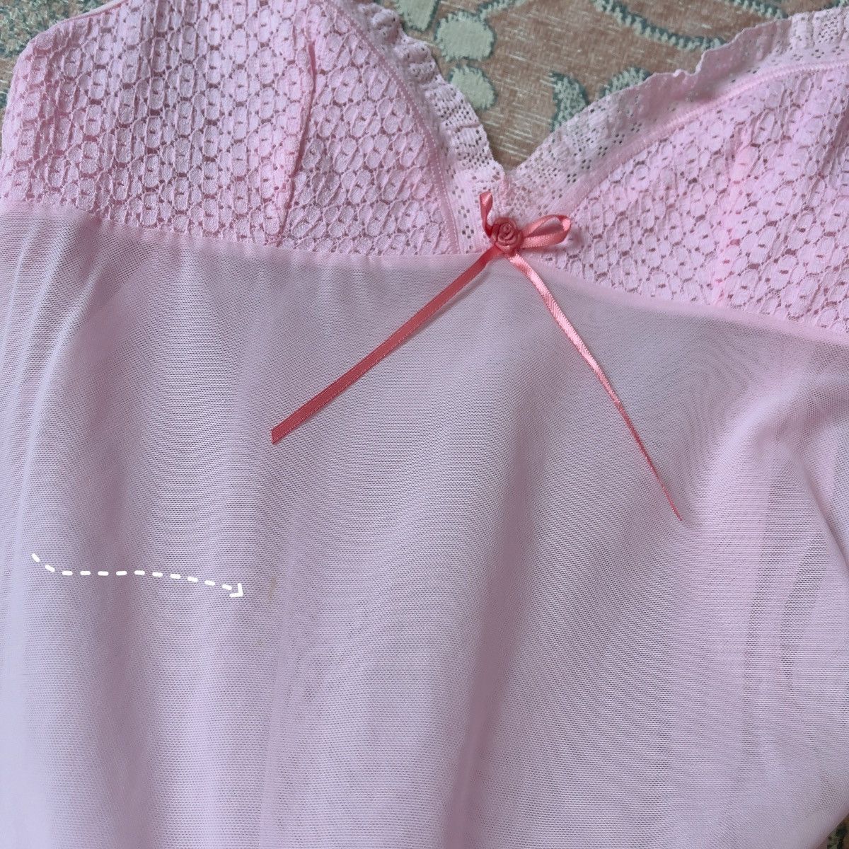 Victoria's Secret Vintage Pink Mesh Sheer Mini Slip Dress (S-M) Size M / US 6-8 / IT 42-44 - 10 Thumbnail