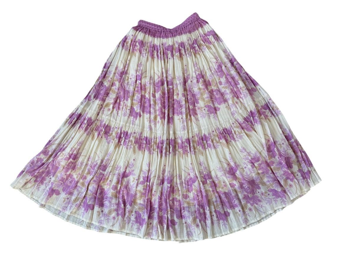 Spell SPELL & GYPSY Set Pink Skirt Blouse LEI MAXI White Floral XS Size 27" / US 4 / IT 40 - 3 Thumbnail