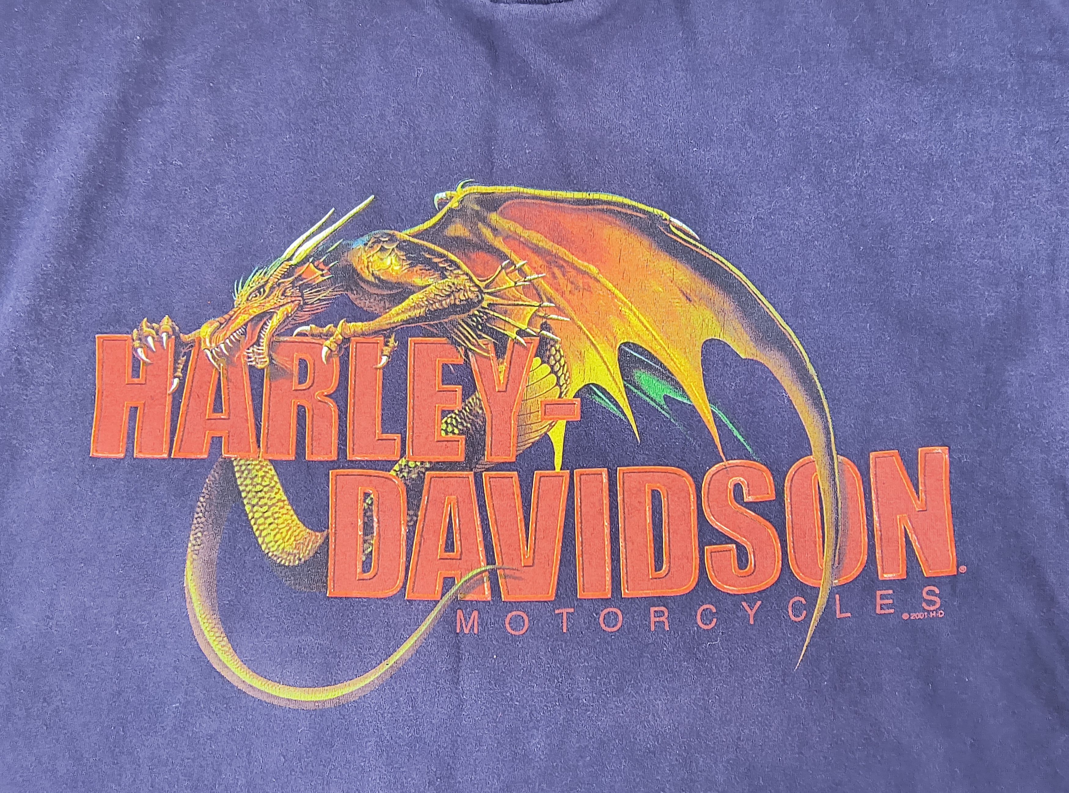 Harley Davidson Vintage Y2K Harley Davidson dragon Maui Hawaii 2001 tee Size US XXL / EU 58 / 5 - 2 Thumbnail