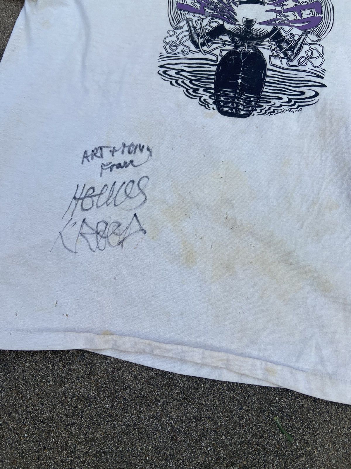 Band Tees × Vintage Vintage late 80s Helios Creed Autographed Tour Tshirt Size US XL / EU 56 / 4 - 4 Thumbnail