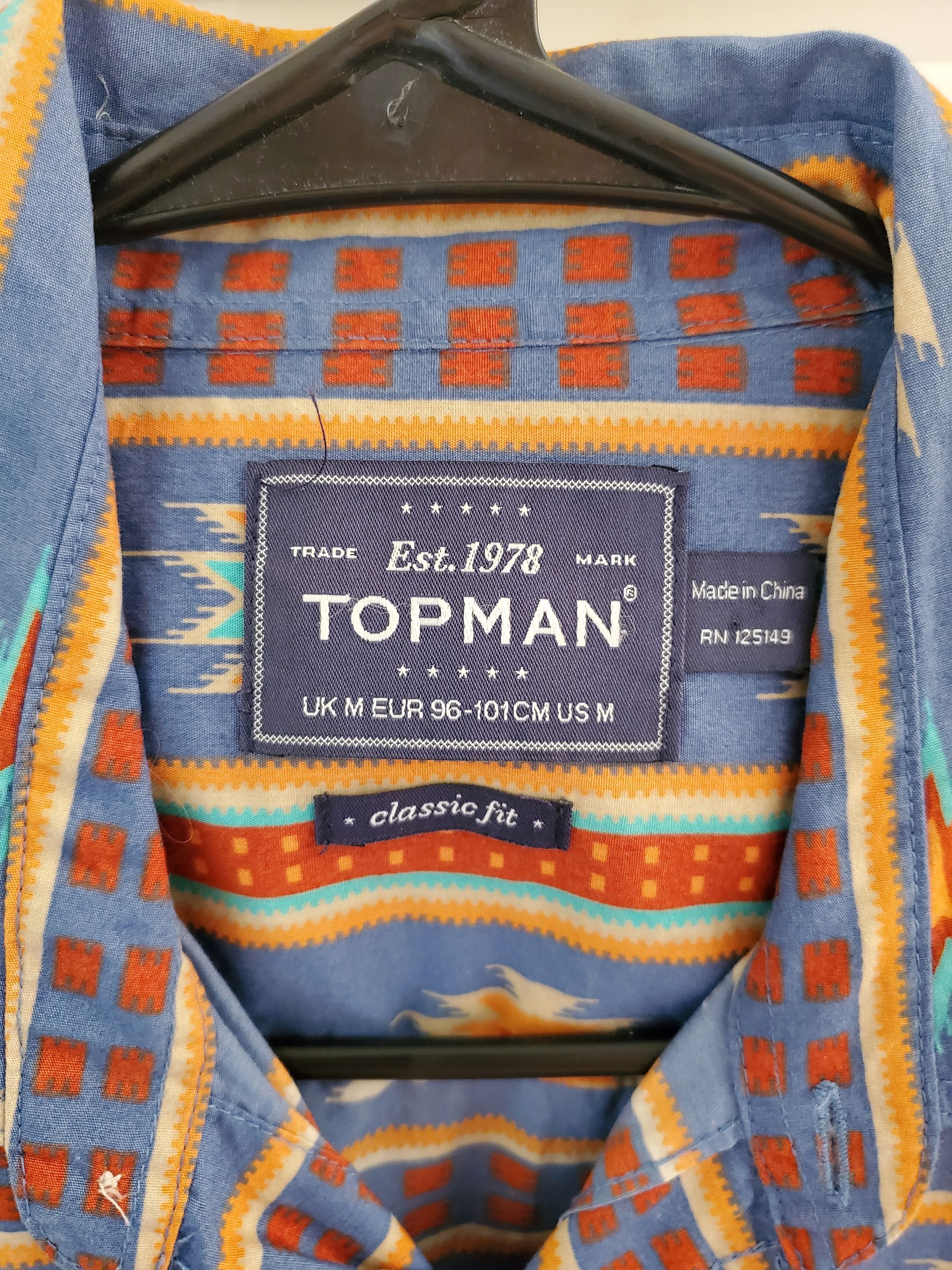 Topman Topman classic fit southwest print button up Size US M / EU 48-50 / 2 - 3 Thumbnail