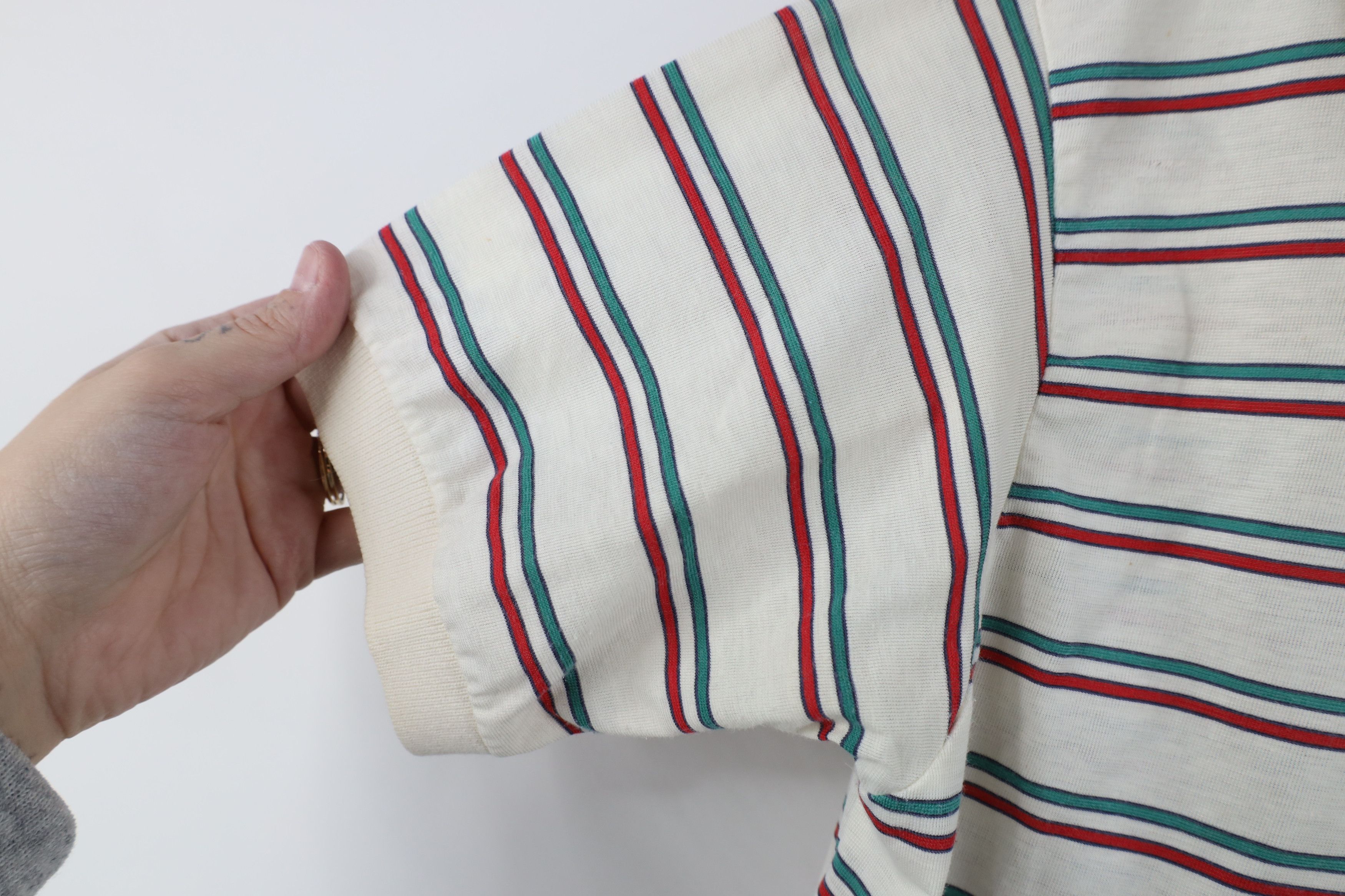 Vintage Vintage 70s 80s Streetwear Knit Striped Golf Polo Shirt Size US M / EU 48-50 / 2 - 8 Thumbnail
