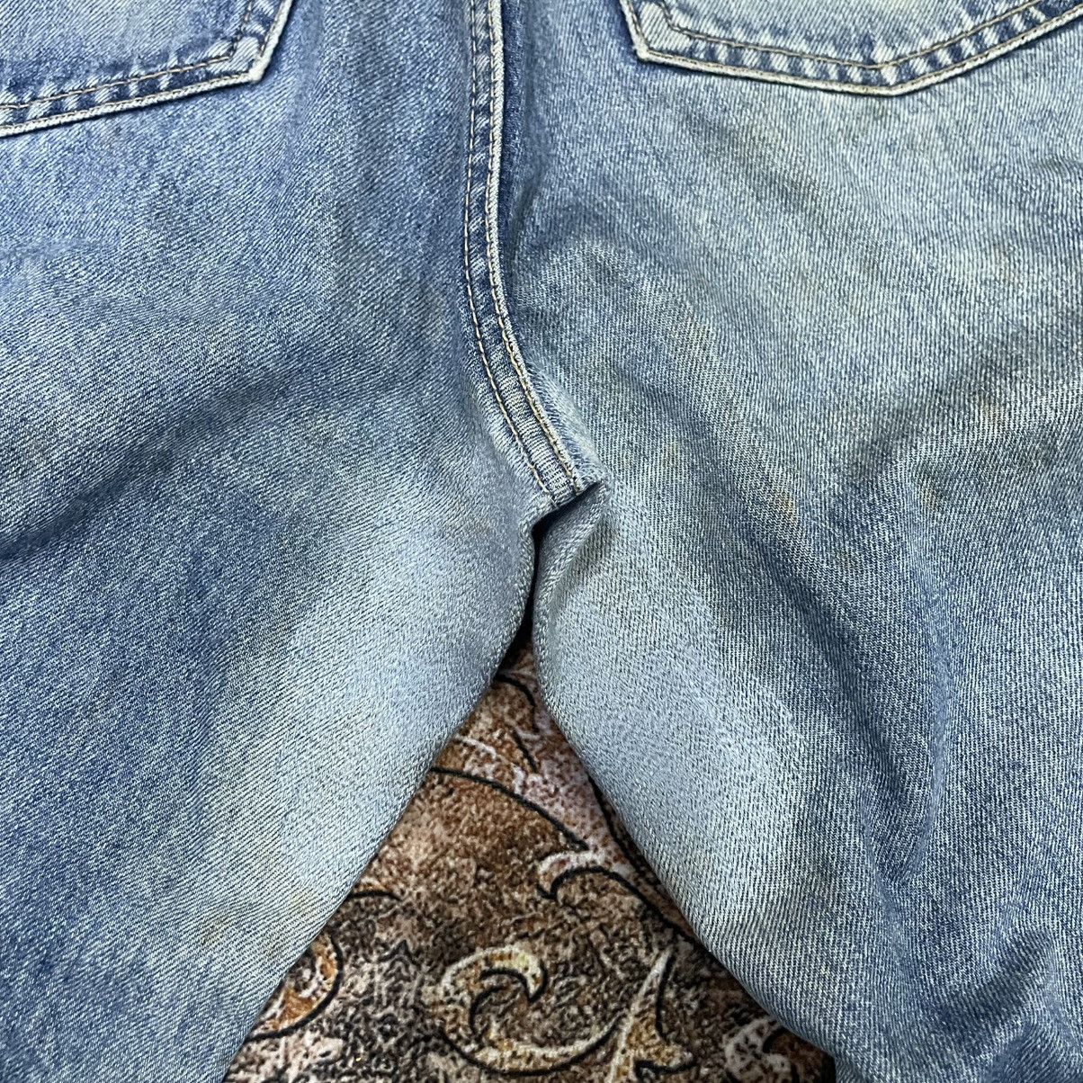 Edwin 🔥Vintage 1993 Edwin Stoned Washed Distress Dirty Denim Jeans Size US 31 - 13 Thumbnail