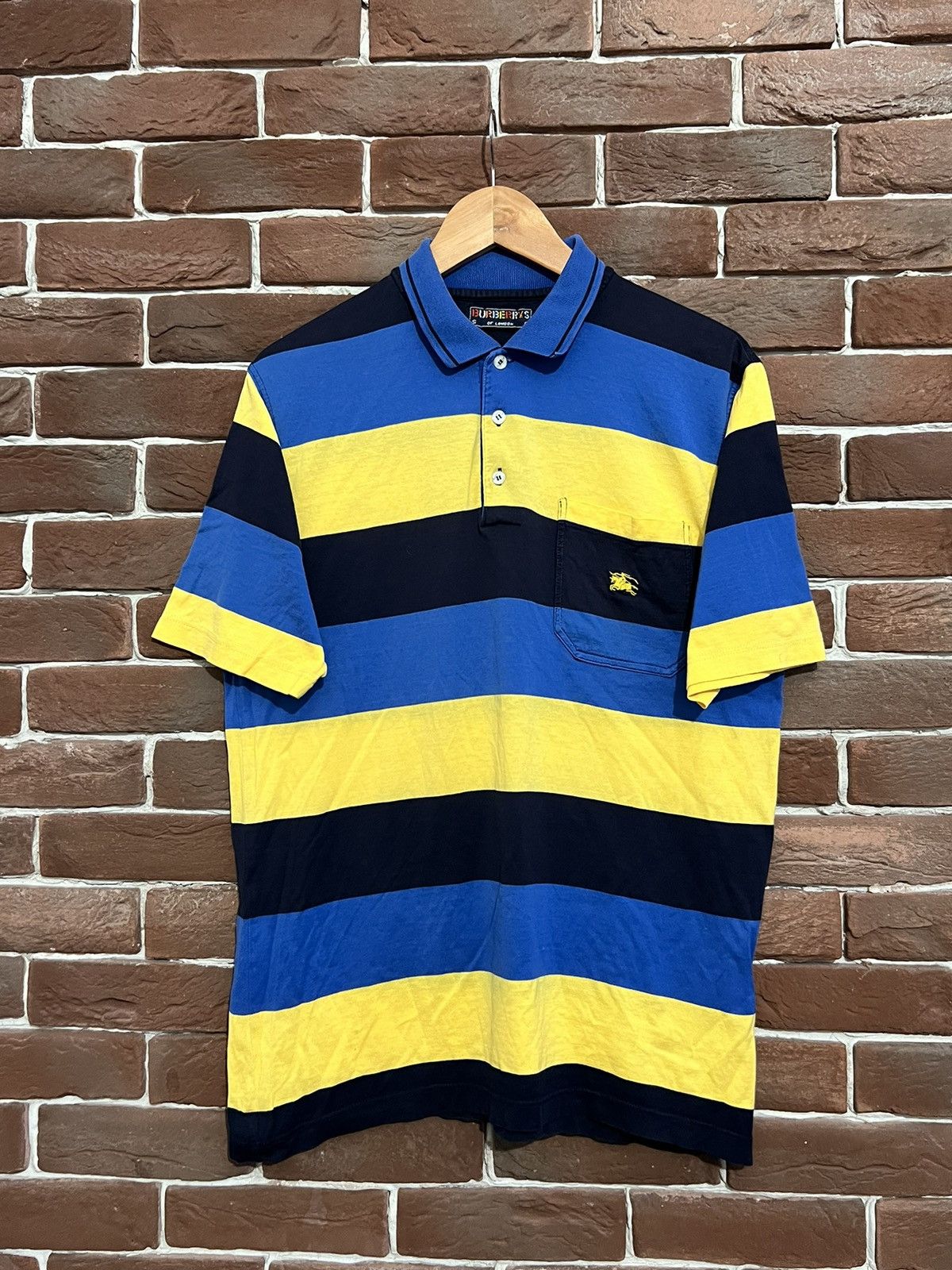 Burberry Vintage 80s Burberrys Vintage Striped Polo Shirt Small Hype Size US S / EU 44-46 / 1 - 1 Thumbnail