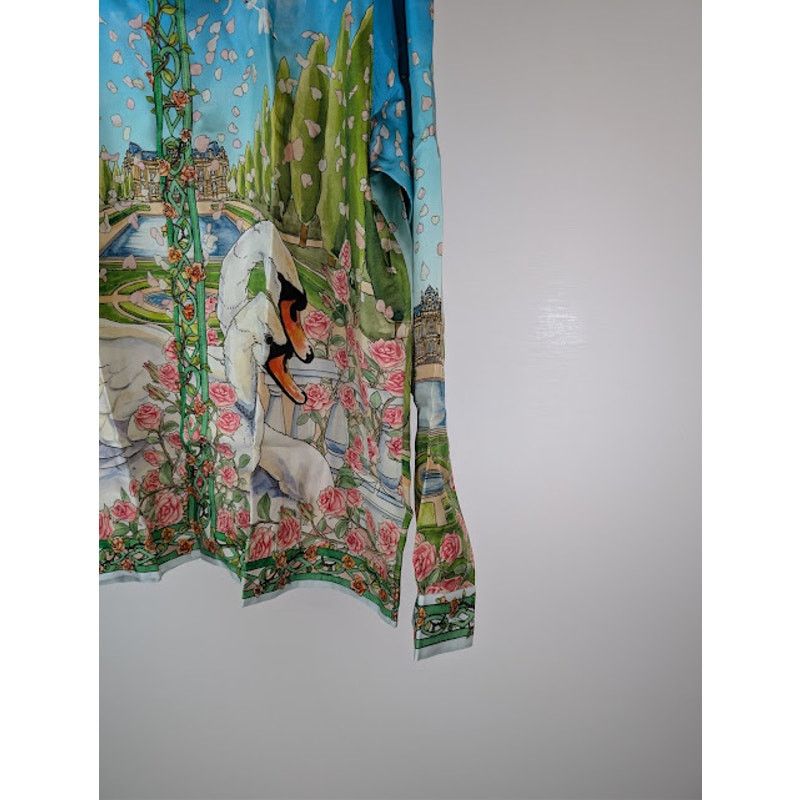 Casablanca o1rshd1 L'Amour En Fleur Long Sleeve Silk Shirt in Multi Size US XL / EU 56 / 4 - 5 Thumbnail