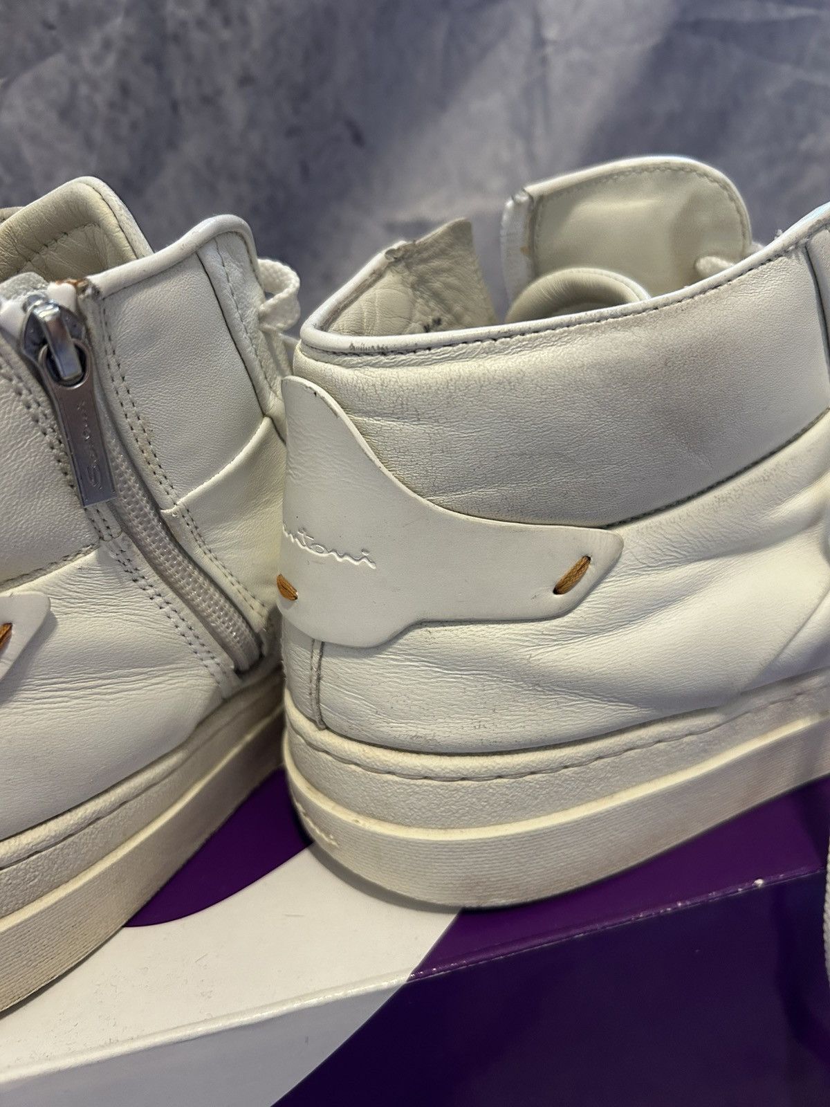Santoni Santoni Unisex Leather sneaker Size US 9.5 / EU 42-43 - 11 Thumbnail