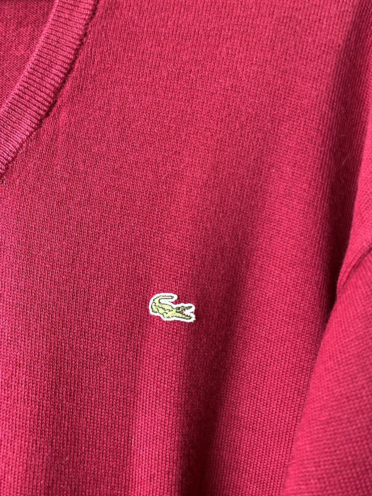 Lacoste 💥90’s Rare! Vintage Lacoste Cardigan Sweater Vneck Knit Size US L / EU 52-54 / 3 - 3 Thumbnail