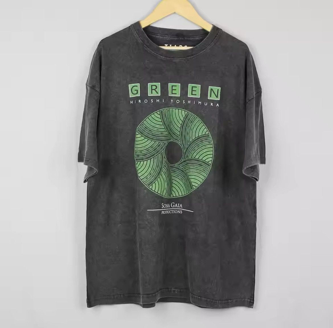 Japanese Brand × Vintage Hiroshi Yoshimura Green Graphic Printed Cotton Tshirt Size US L / EU 52-54 / 3 - 2 Thumbnail
