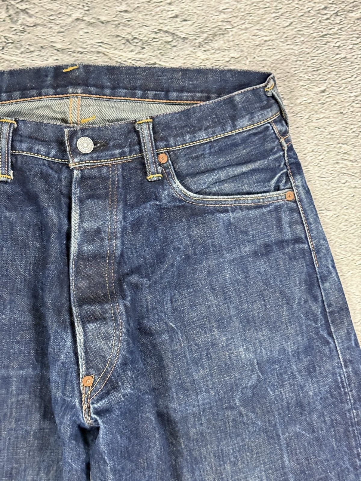 Evisu Evisu jeans white daicock big logo blue selvedge denim Size US 32 / EU 48 - 10 Thumbnail