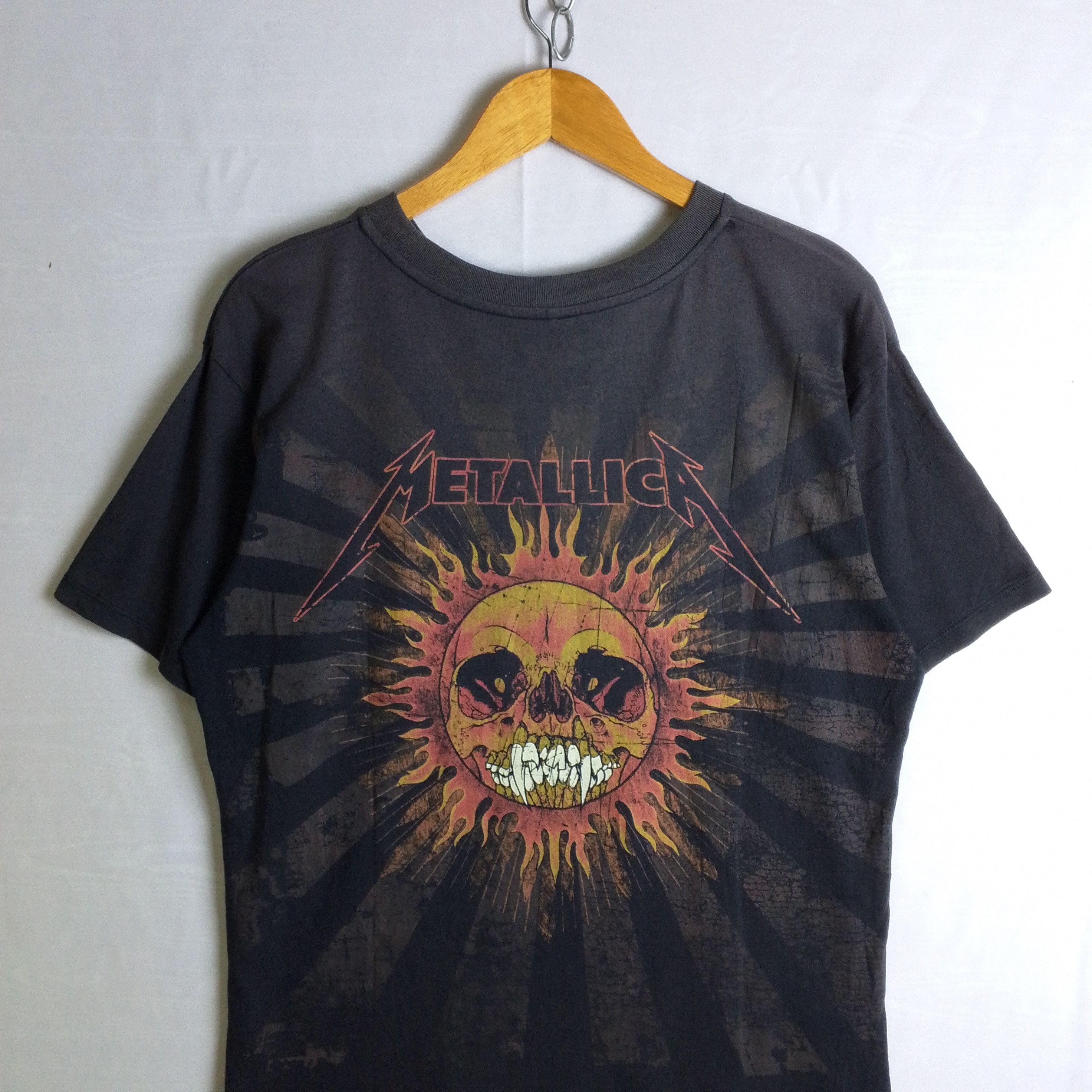 Band Tees Vintage Metallica Pushead Flaming Skull Band Tees Size US L / EU 52-54 / 3 - 3 Thumbnail
