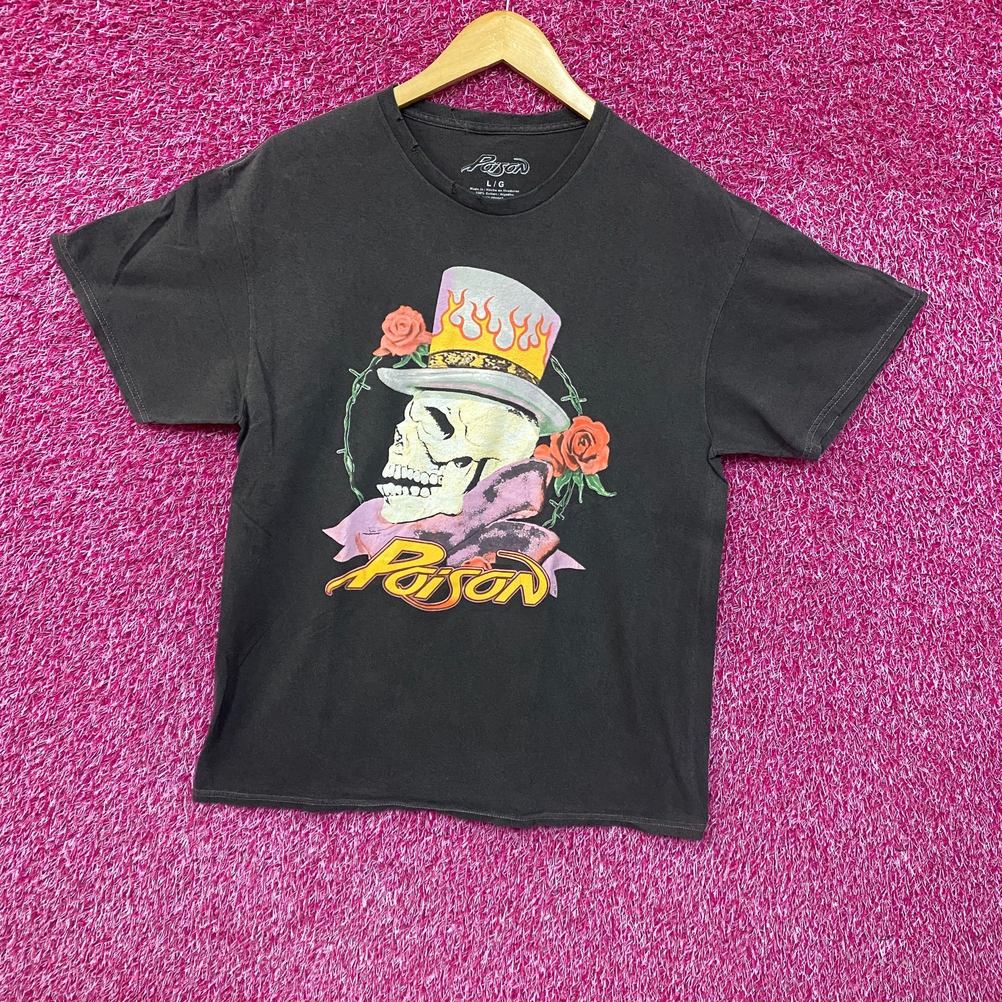Band Tees Poison Flesh & Blood Tattoo Heavy Metal Band Tee Large Size US L / EU 52-54 / 3 - 3 Thumbnail