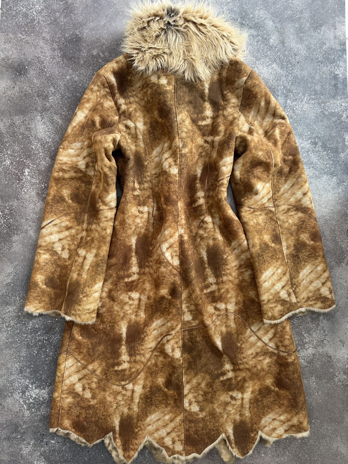 Japanese Brand Japan Vintage Y2K Faux Fur Shearling Style Washed Coat Size L / US 10 / IT 46 - 8 Thumbnail