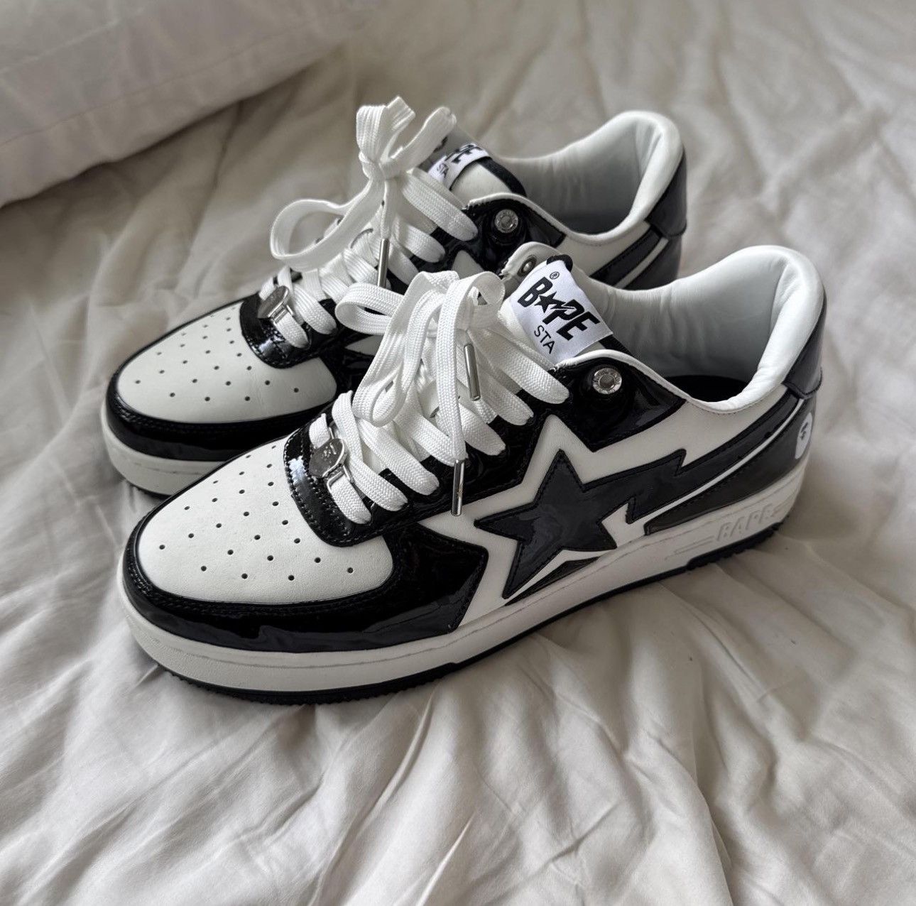 A BATHING APE BAPE ICON #1 PATENT LEATHER SHOES LIKE NEW