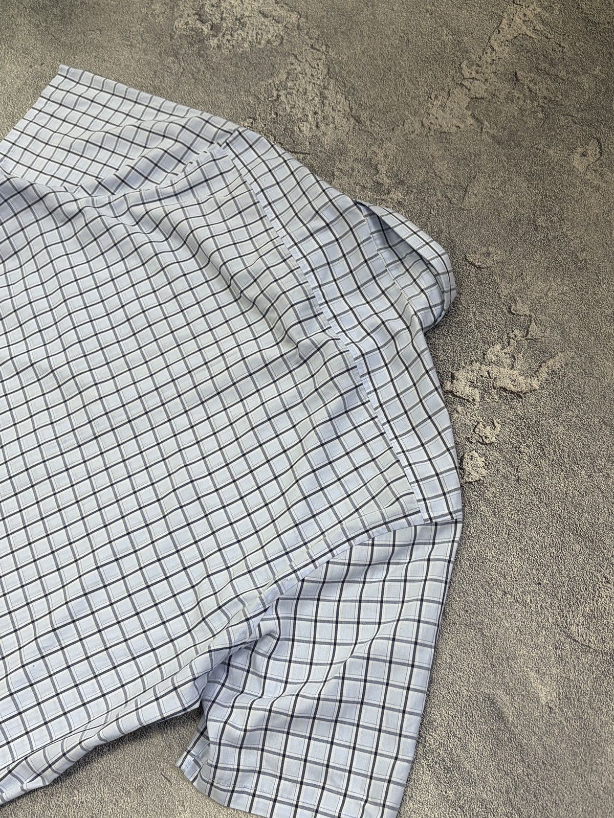 Yves Saint Laurent Yves Saint Laurent Pour Homme Blue Check SS Shirt XL Size US XL / EU 56 / 4 - 10 Thumbnail