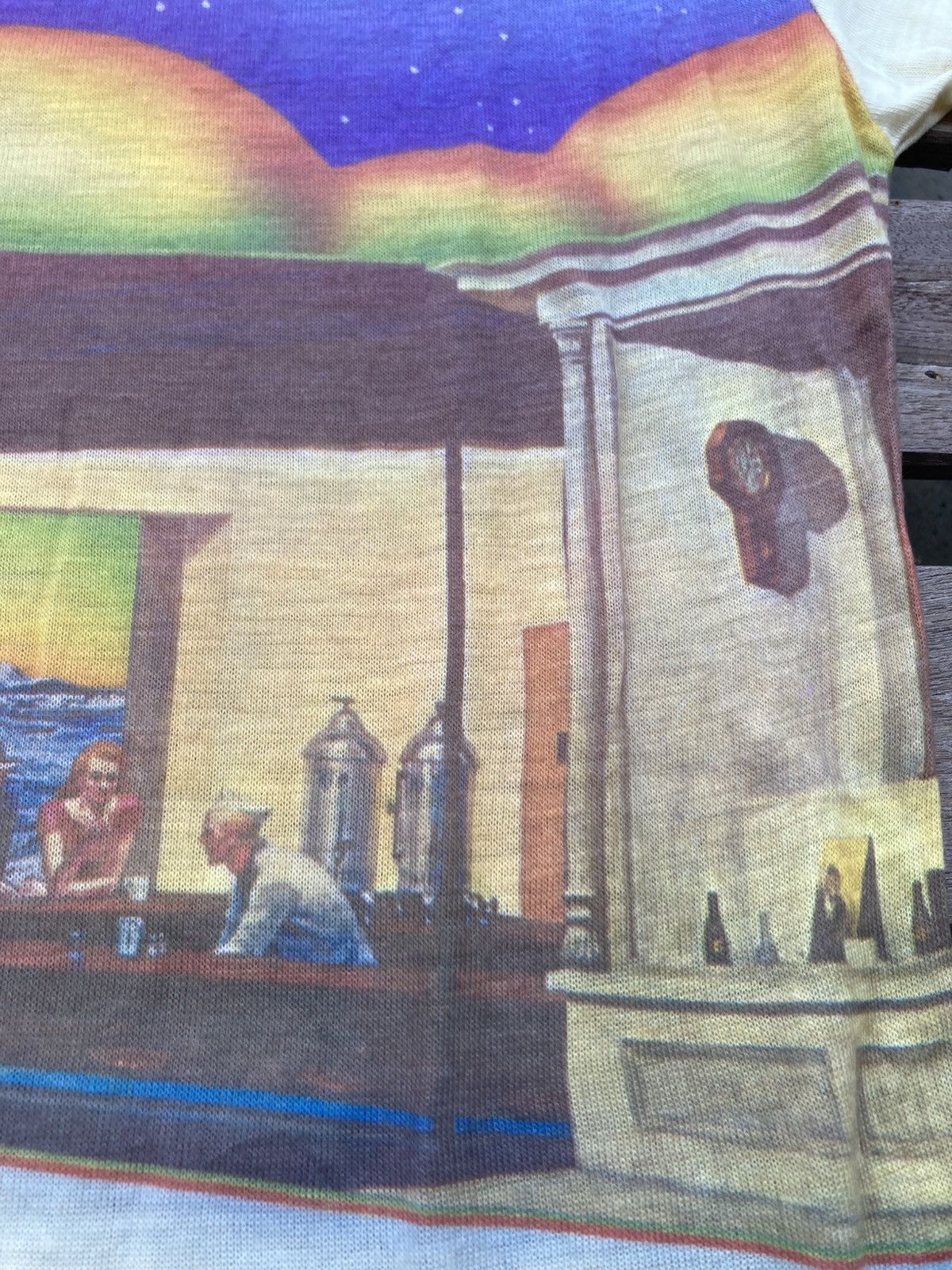Vintage Vintage 70s 'Nighthawks' by Edward Hopper Painting T shirt Size US S / EU 44-46 / 1 - 8 Thumbnail