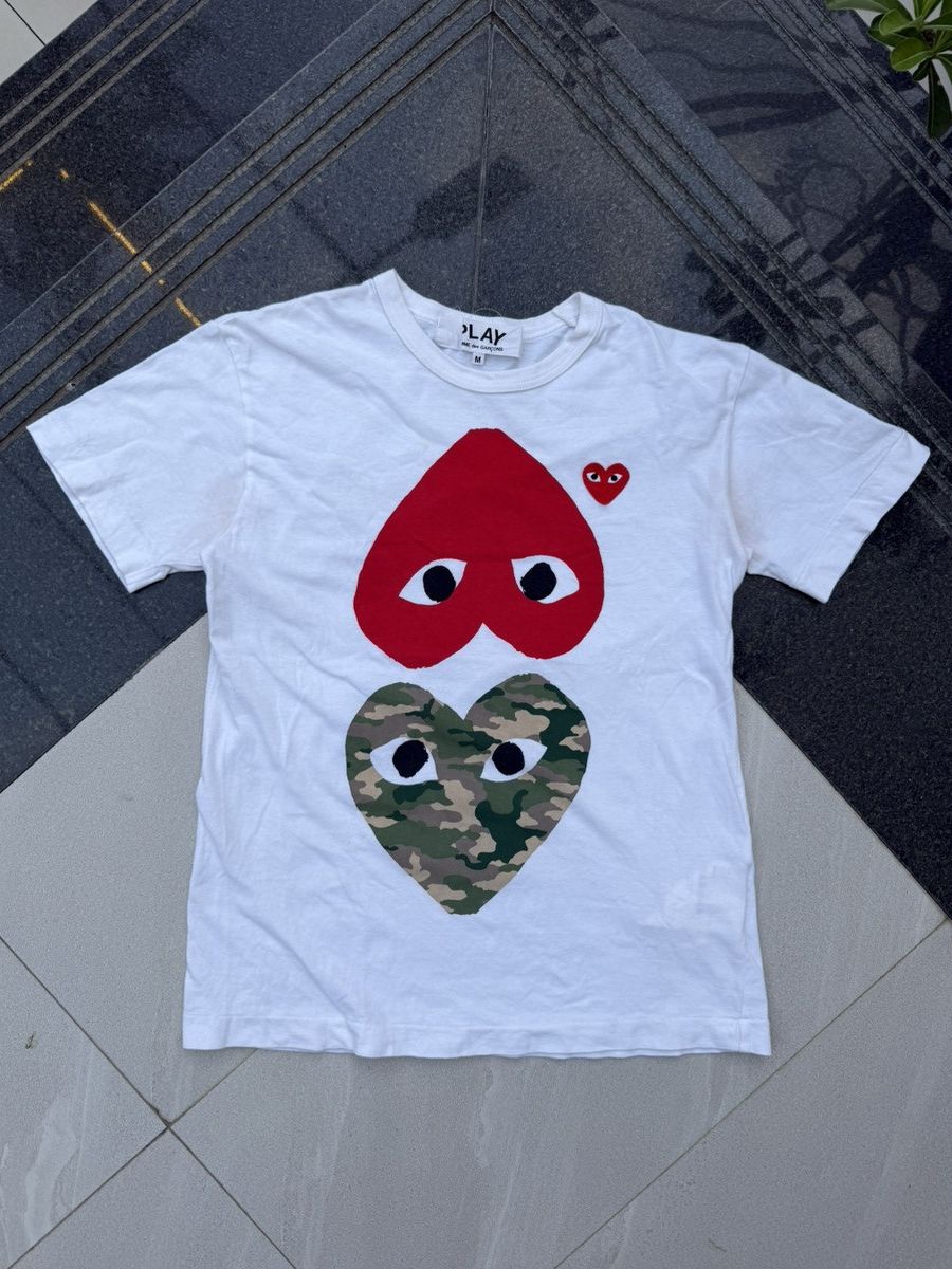 Comme des Garcons 90’s CDG RARE MULTI HEART LOGO Y2K RETRO VINTAGE TEE TSHIRT Size US M / EU 48-50 / 2 - 2 Thumbnail