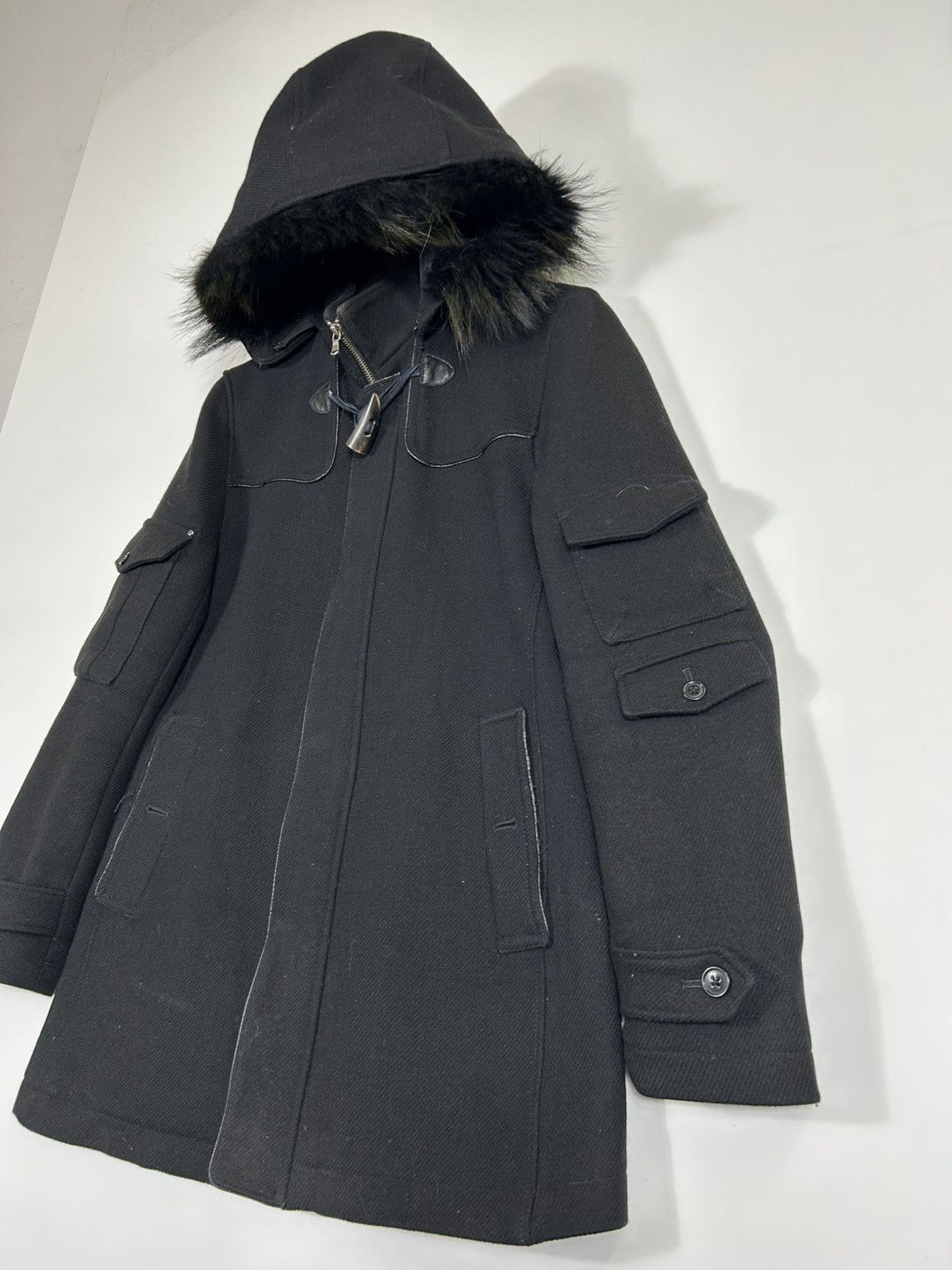 Katharine Hamnett London ⚡️Vintage Katherine Hamnett London Wool Hooded Jacket Size US M / EU 48-50 / 2 - 3 Thumbnail