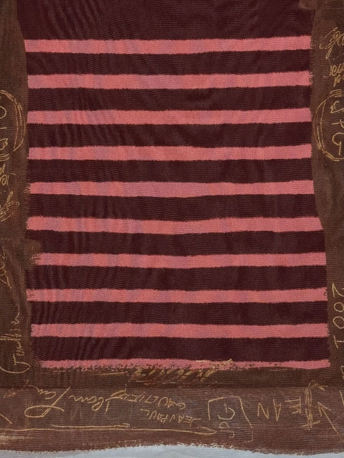 Jean Paul Gaultier JEAN PAUL GAULTIER S/S 2001 Graffiti Striped Mesh Midi Skirt Size 28" / US 6 / IT 42 - 5 Thumbnail