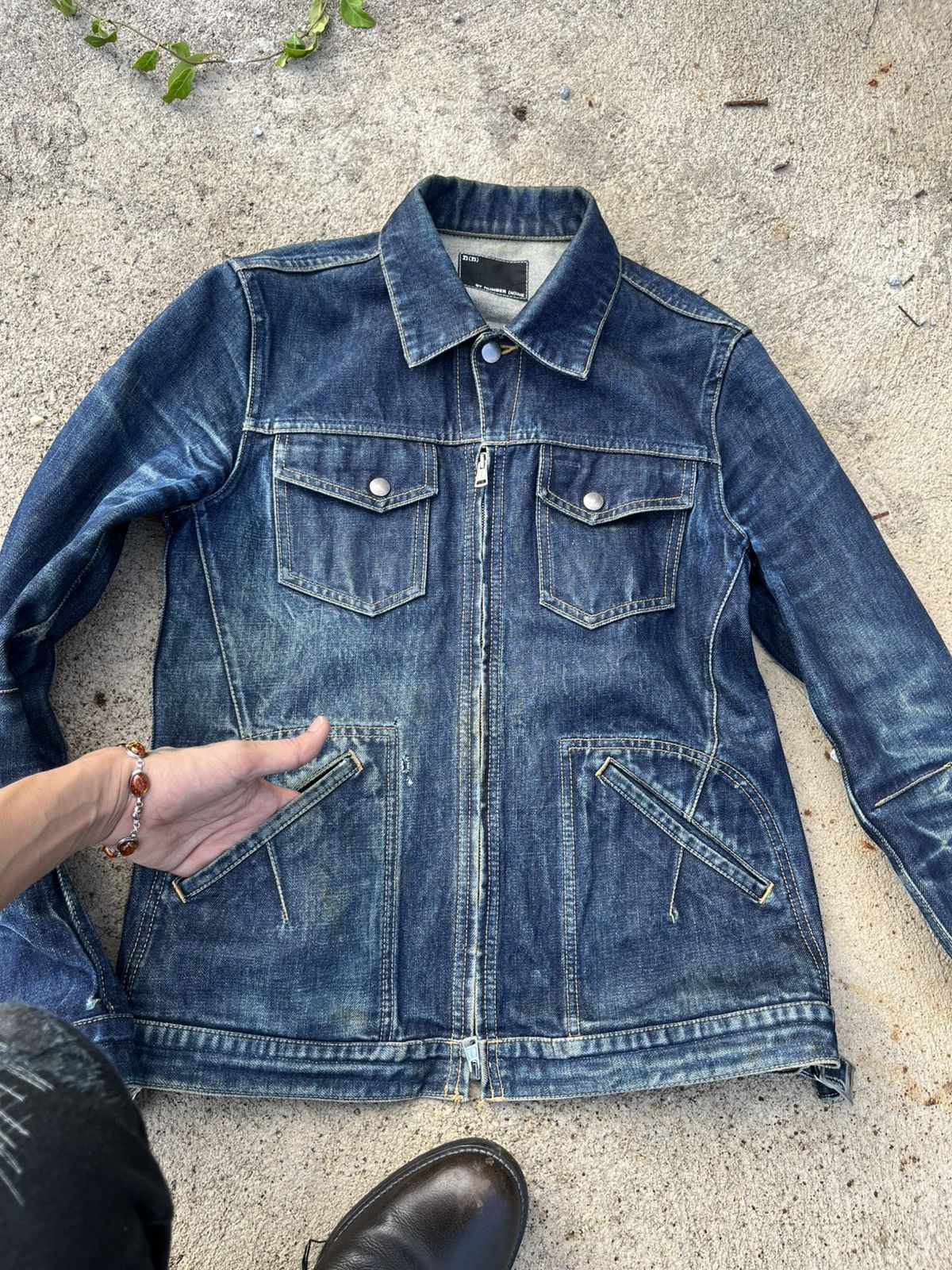 Number (N)ine 💥Number (N)ine Denim Jacket Size US L / EU 52-54 / 3 - 5 Thumbnail