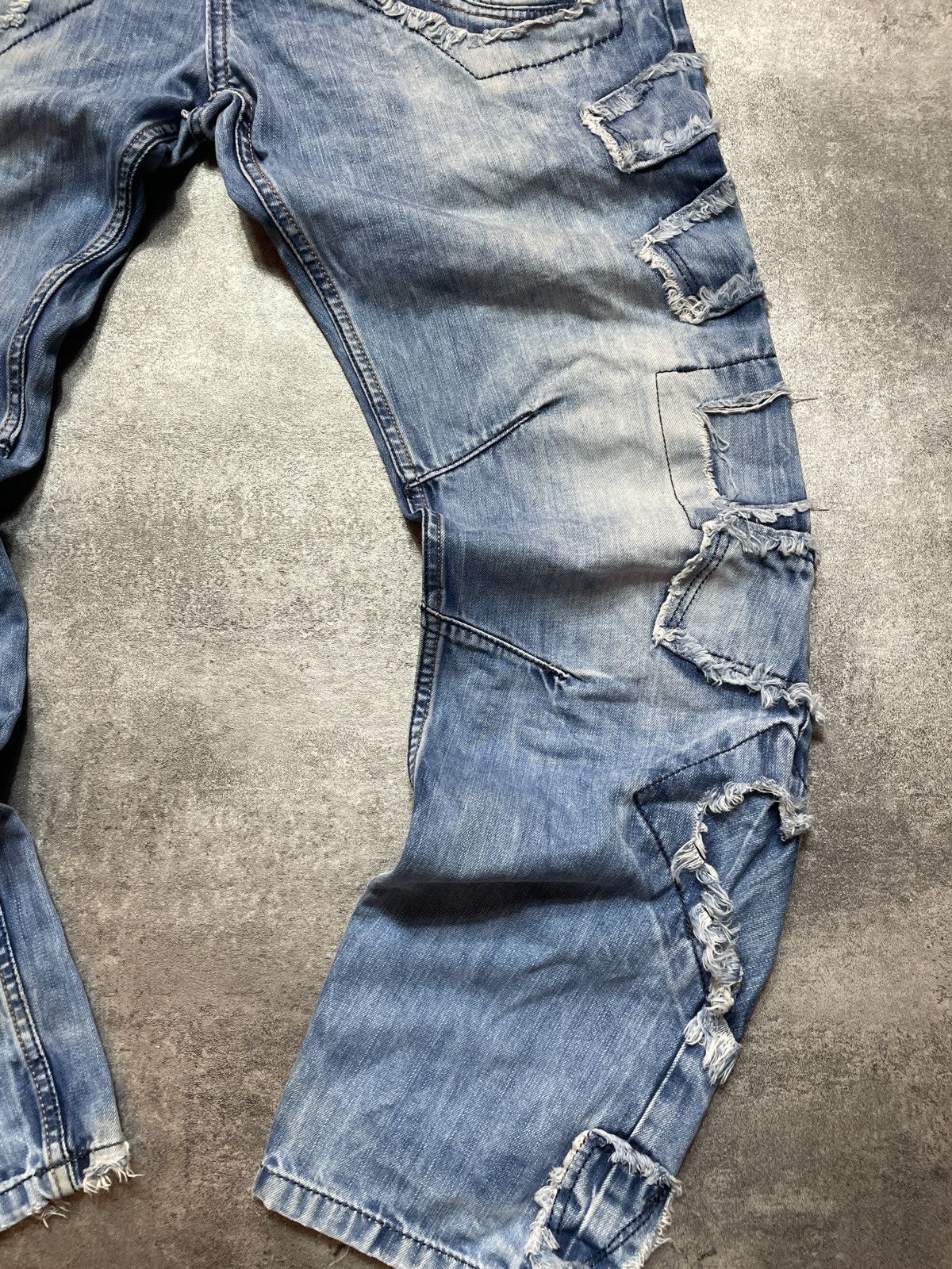 Vintage 🔥RARE🔥Vintage Y2K Denim Jeans Distressed Rare Avant Garde Size US 32 / EU 48 - 4 Thumbnail