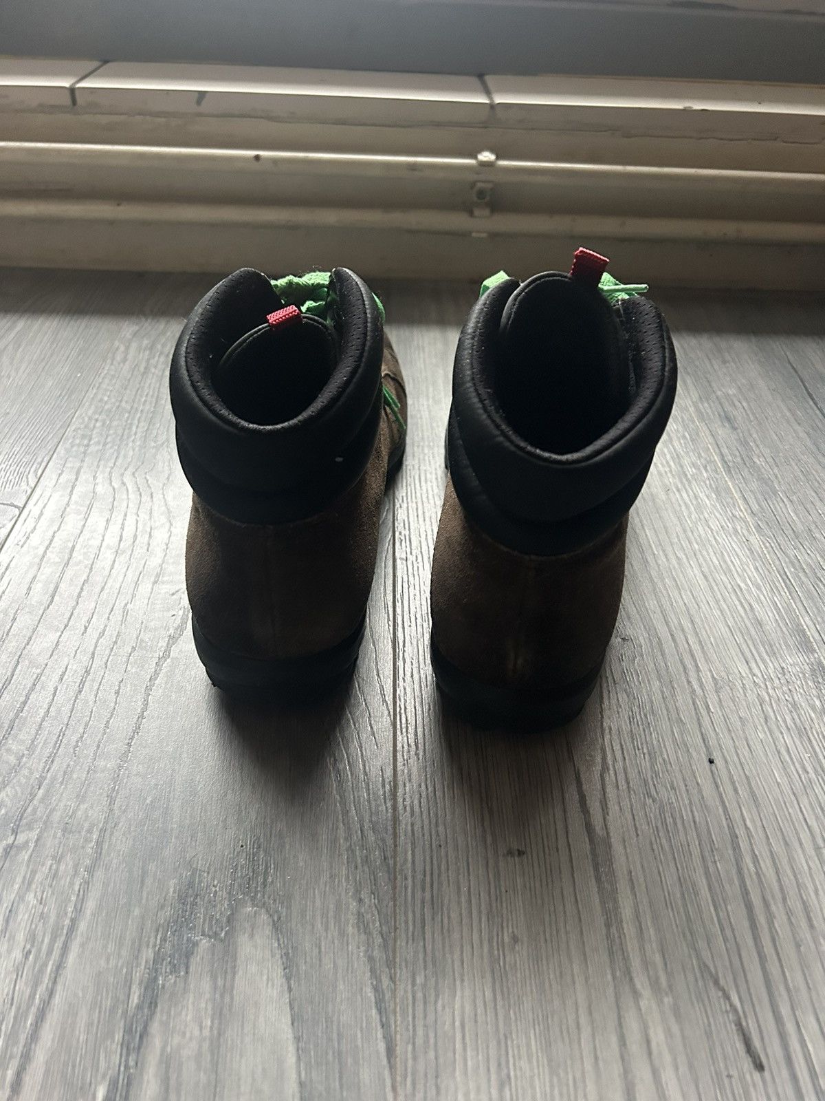 Prada Prada Brown Suede Hiking Boots with Green Laces Size US 8 / EU 41 - 5 Thumbnail