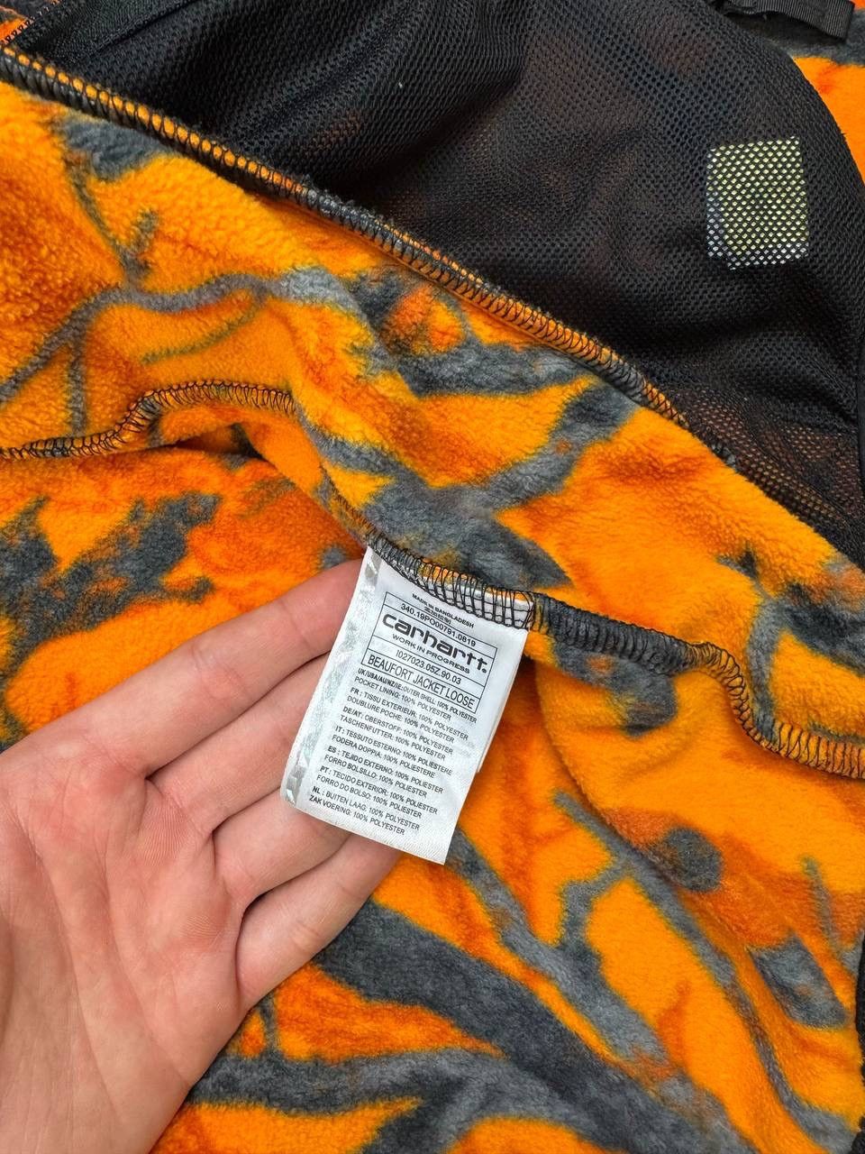 Carhartt × Japanese Brand RARE Carhartt Real Tree Fleece Y2K Orange Suits Size 34R - 6 Thumbnail