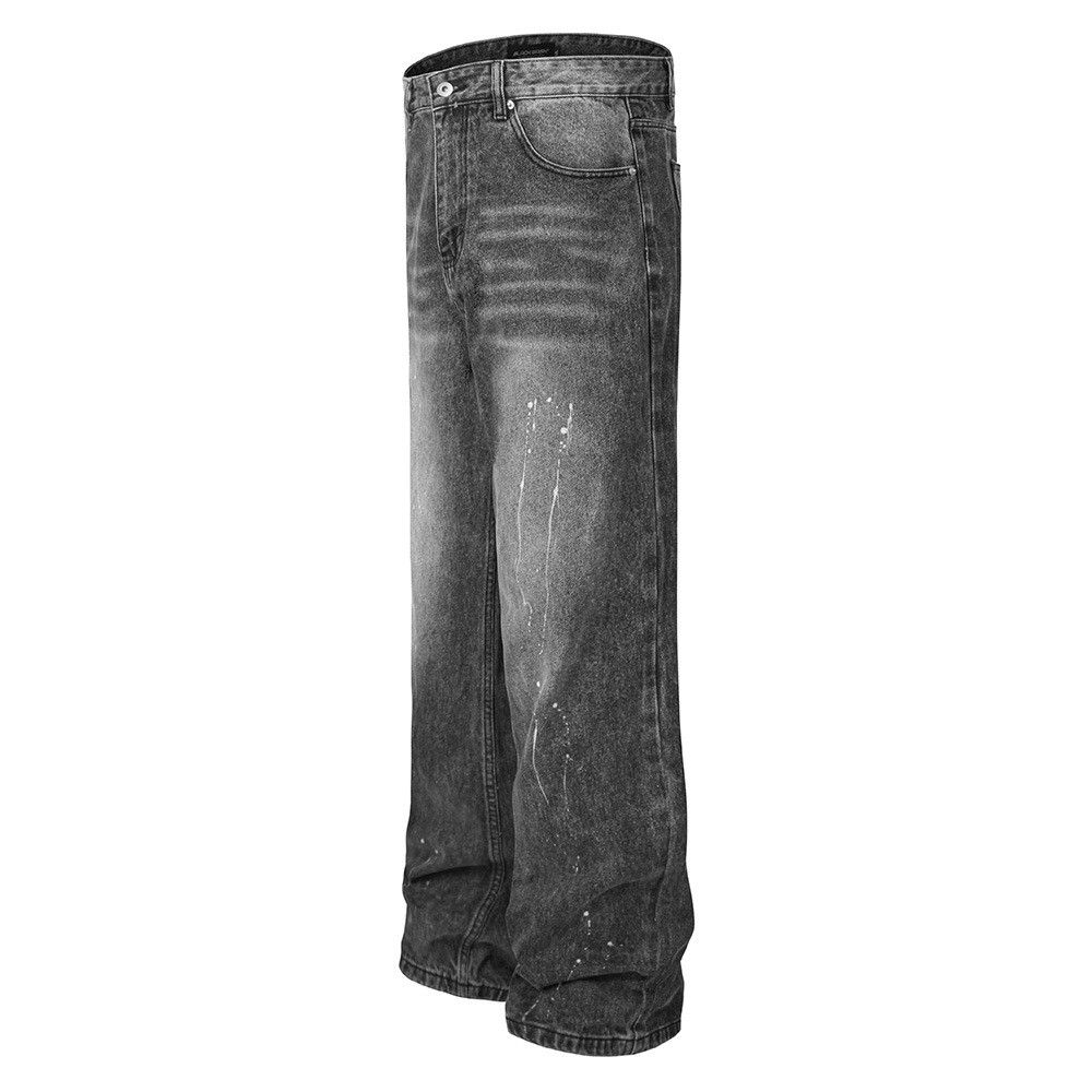 Japanese Brand × Jean American washed men's loose straight trendy printed jeans Size US 32 / EU 48 - 2 Thumbnail