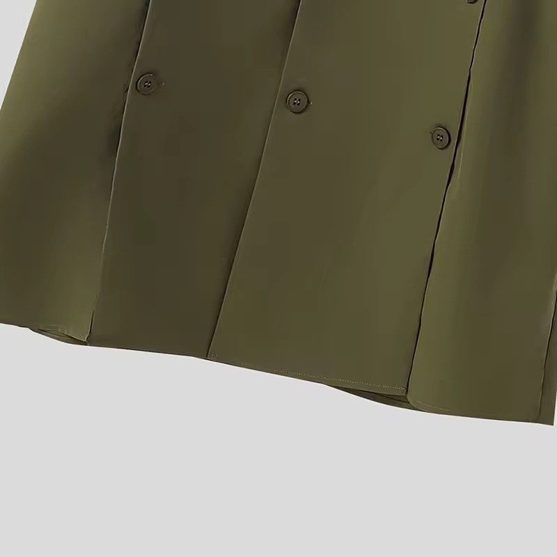 Japanese Brand Solid Casual Japanese Streetwear Green Midi Coat Jacket Size US XXL / EU 58 / 5 - 7 Thumbnail