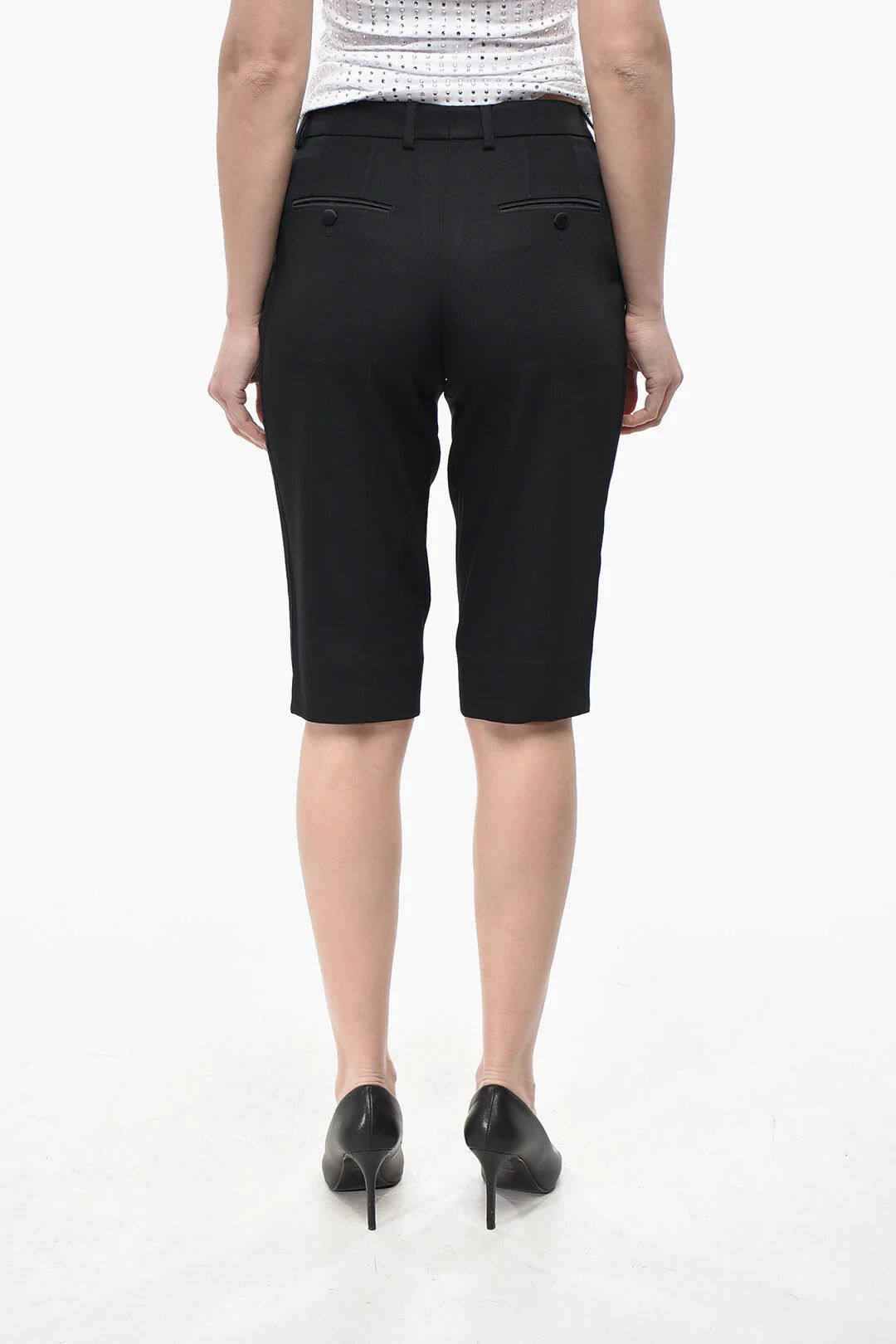 Dolce & Gabbana og1mm0426 Two-Pleat Short in Black Size 26" / US 2 / IT 38 - 2 Thumbnail